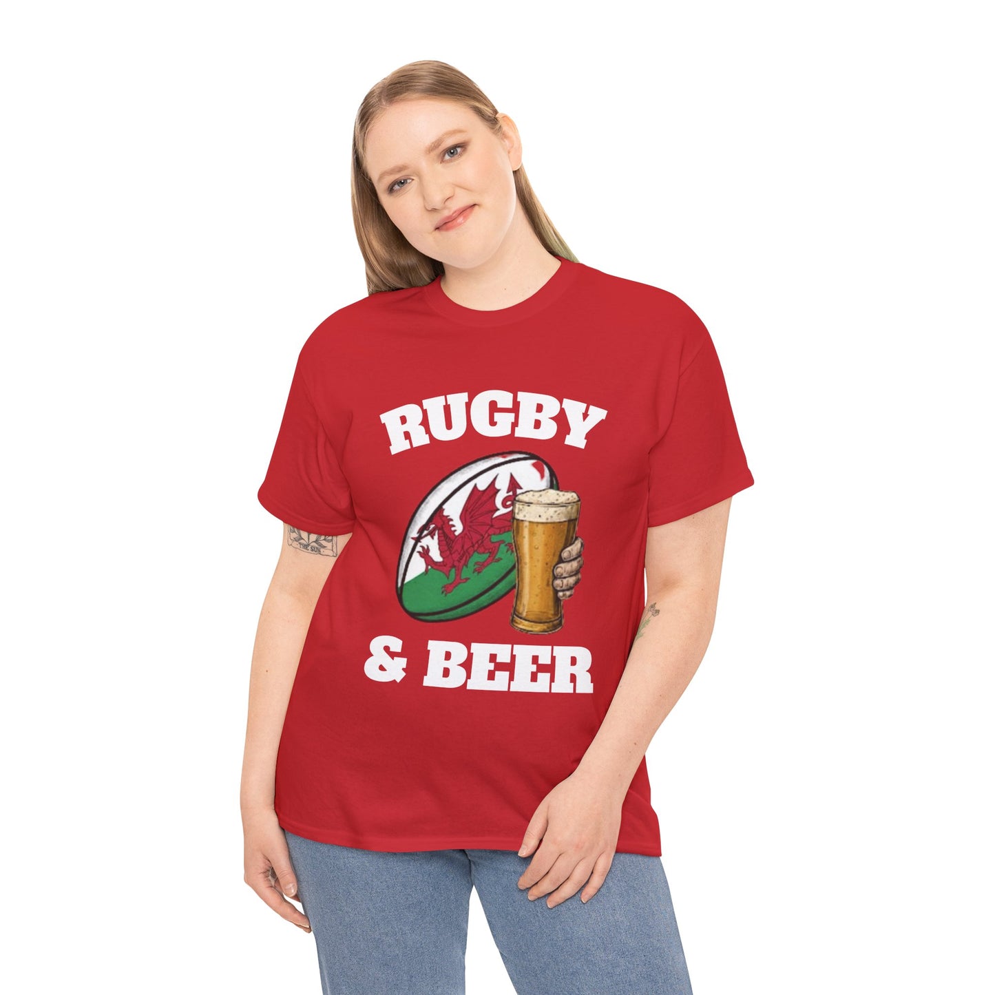 Wales Rugby & Beer T-Shirt – Perfect for Match Days, Gifts & Lads Trips