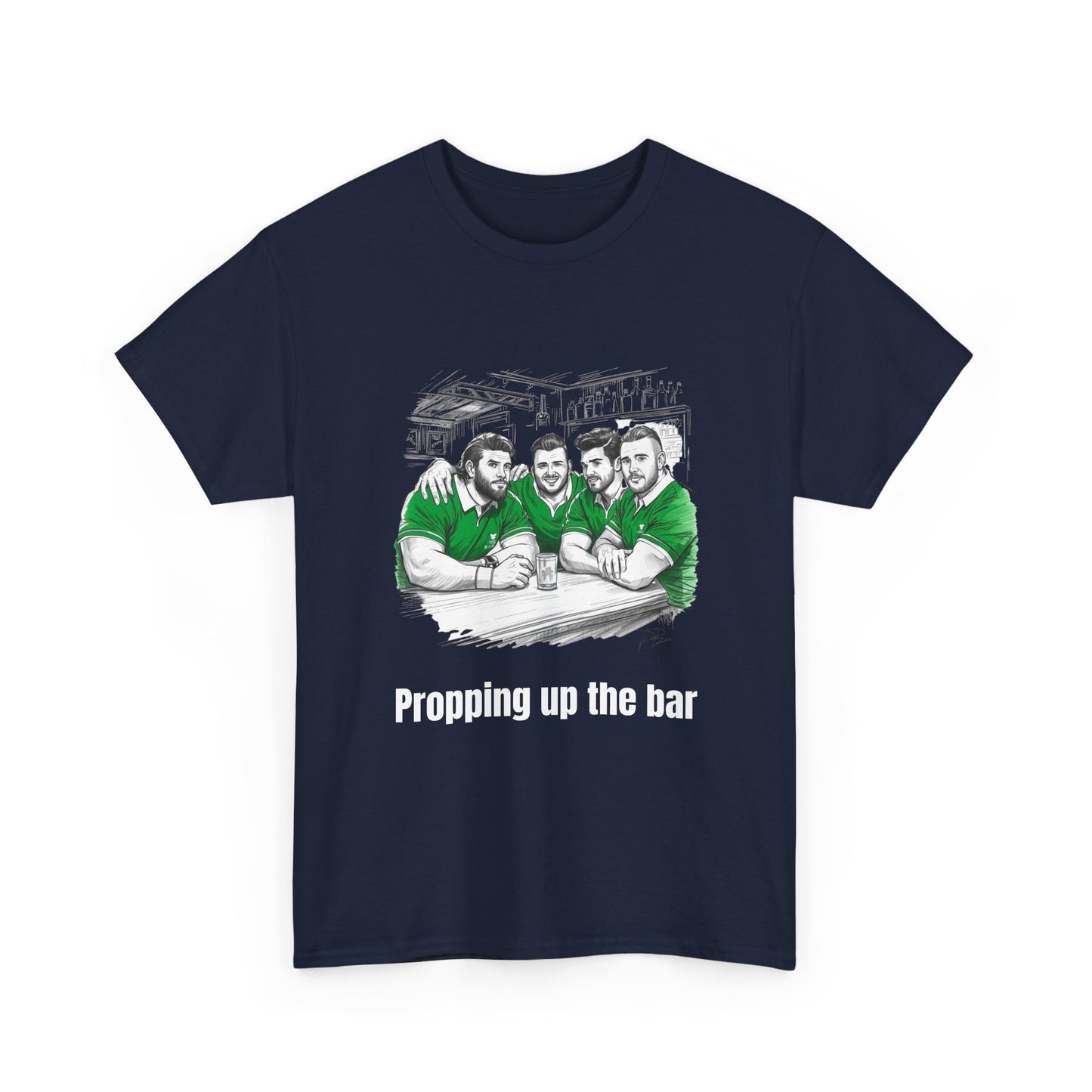 Propping Up The Bar – Divertente maglietta da rugby irlandese per tifosi e regali