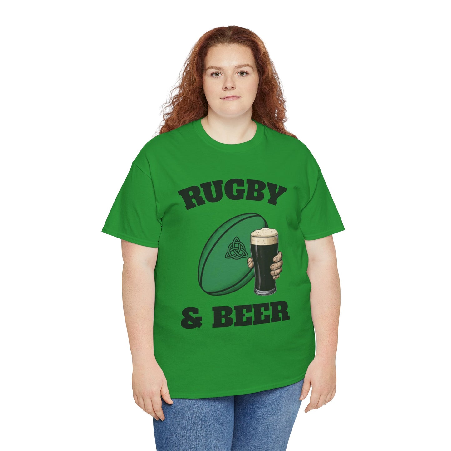 Irish Rugby & Beer T-Shirt – Perfect for Match Days, Gifts & Lads Trips