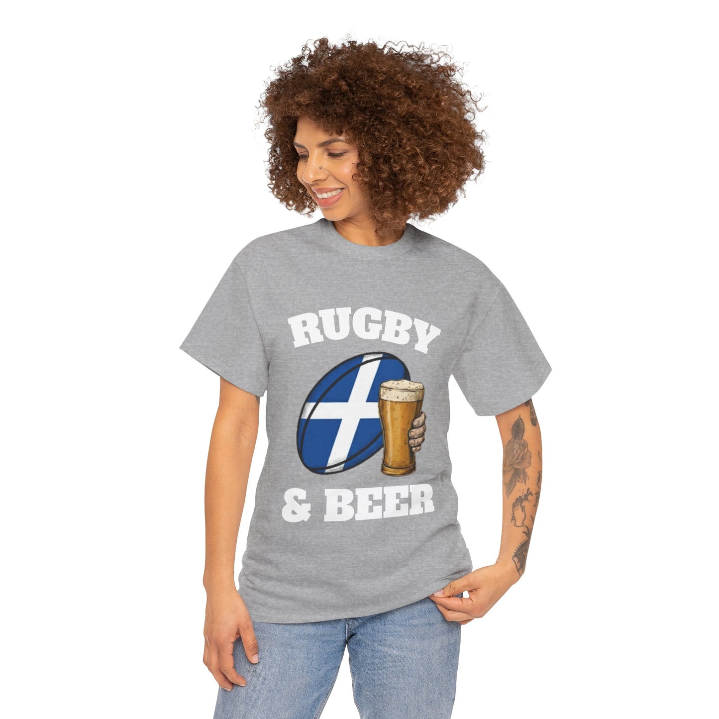 Scotland Rugby & Beer T-Shirt – Perfect for Match Days, Gifts & Lads Trips