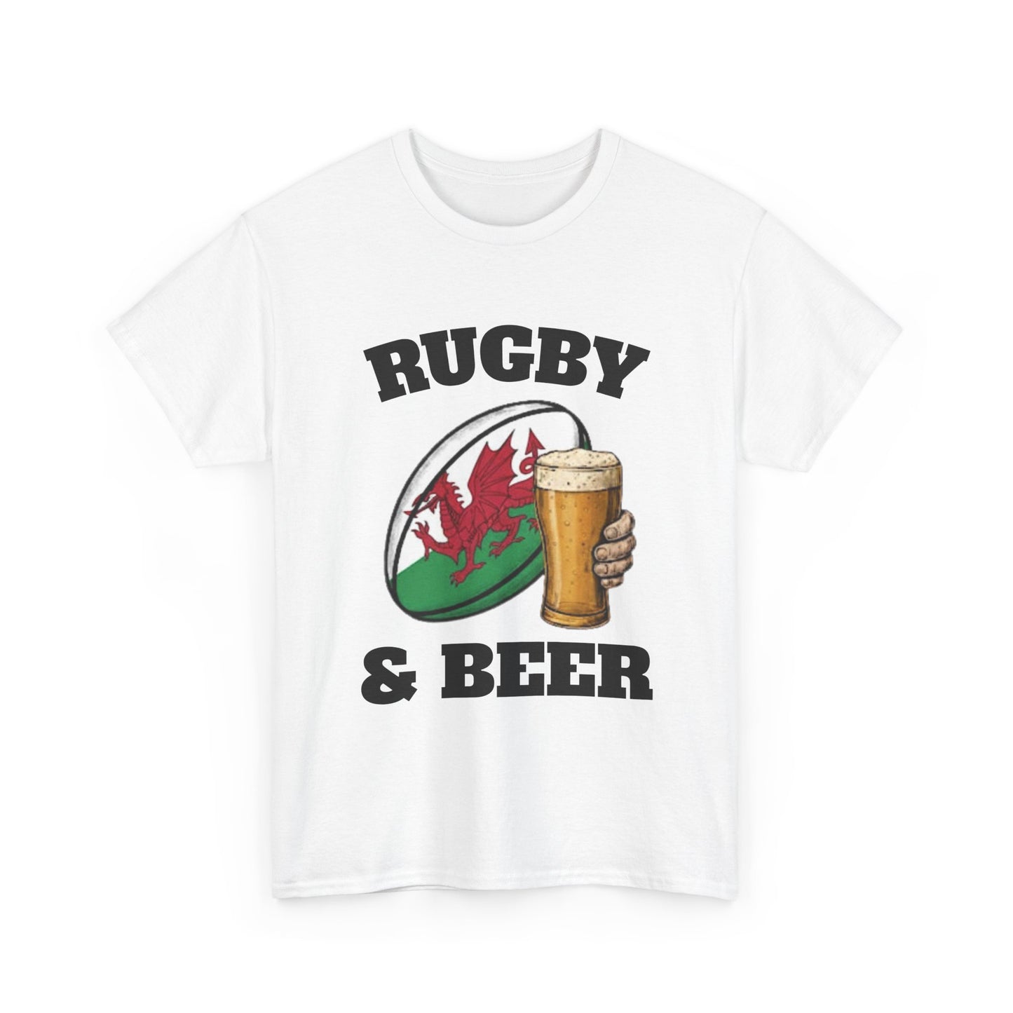 Wales Rugby & Beer T-Shirt – Perfect for Match Days, Gifts & Lads Trips