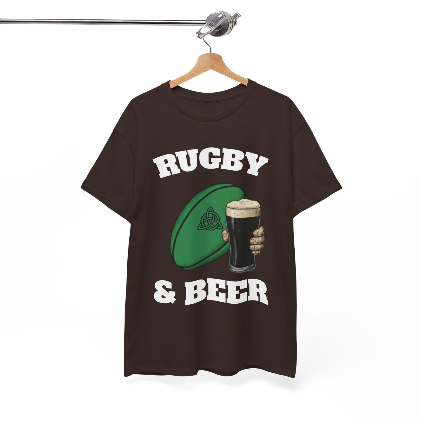 Irish Rugby & Beer T-Shirt – Perfect for Match Days, Gifts & Lads Trips