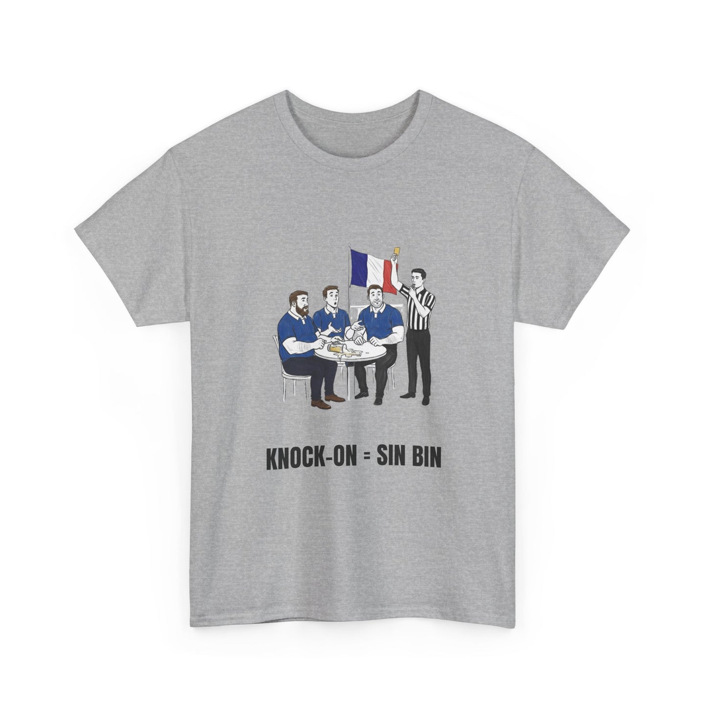 T-shirt rugby et bière français – Carton jaune renversé | T-shirt umoristica per tifosi di rugby