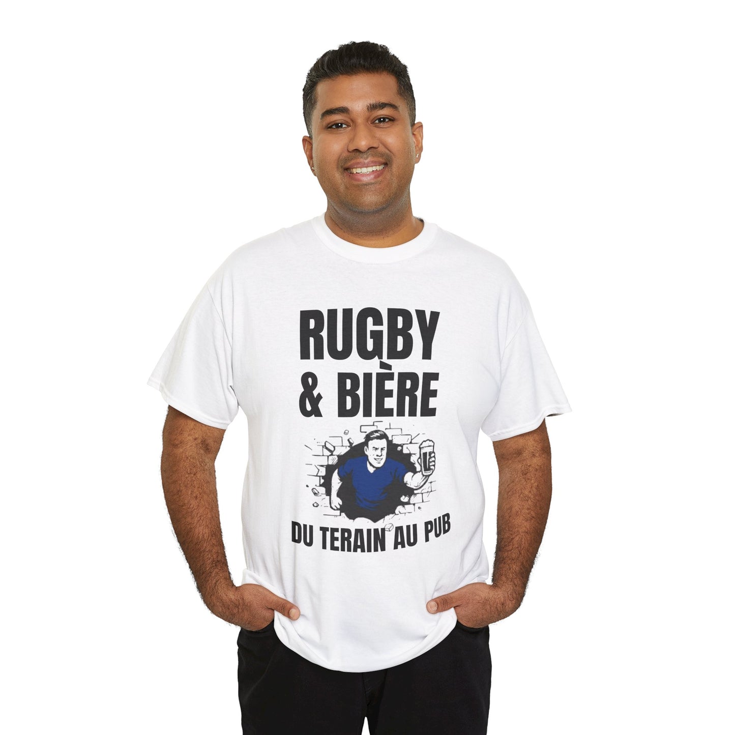 Rugby & Beer T-Shirt – From the Pitch to the Pub | French Rugby Fans Tee