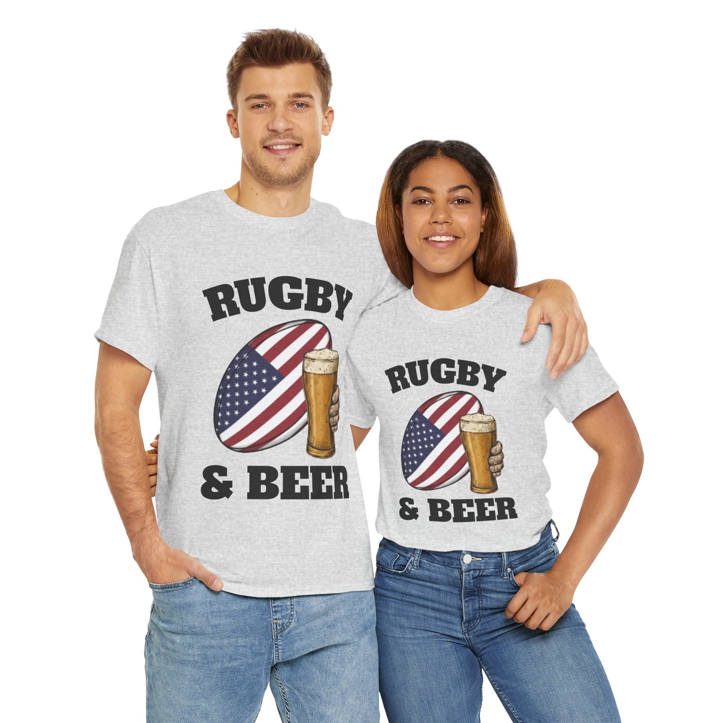 Rugby & Beer USA T-Shirt – American Rugby Fans Match Day Tee