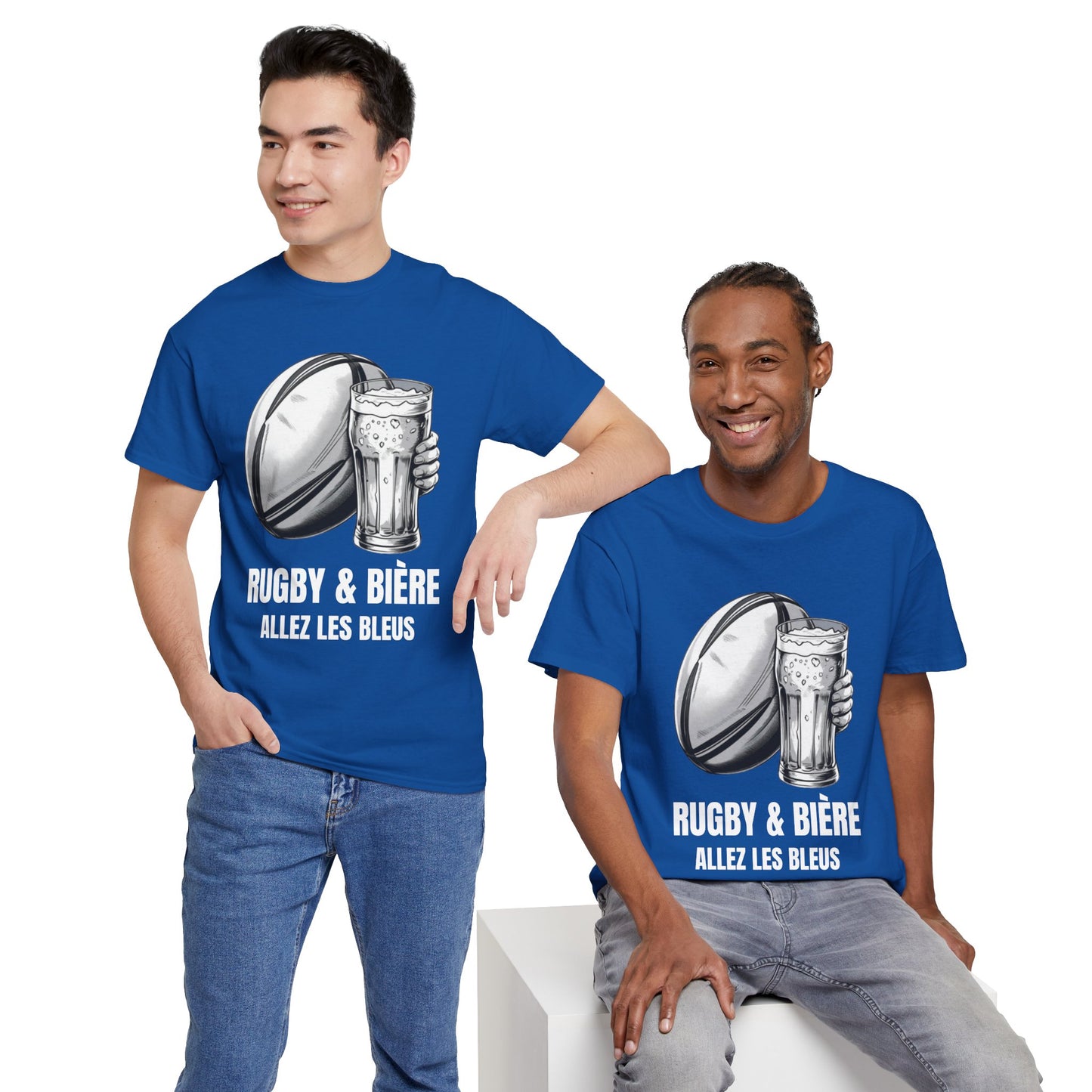 Rugby & Beer “Allez Les Bleus” T-Shirt – France Rugby Fan Matchday Gift