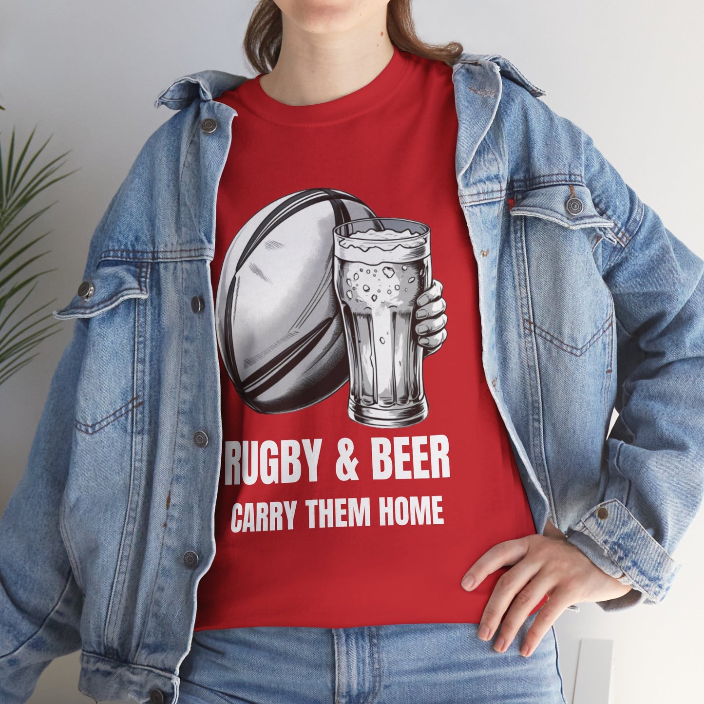 Rugby & Beer “Carry Them Home” T-Shirt – England Rugby Fan Matchday Gift