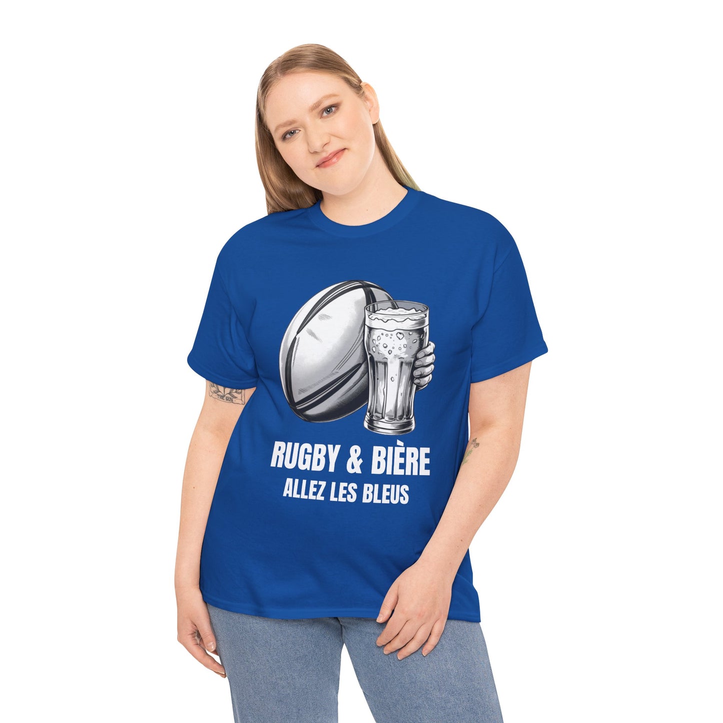 Rugby & Beer “Allez Les Bleus” T-Shirt – France Rugby Fan Matchday Gift