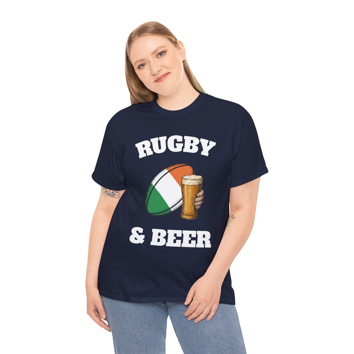 Irish Rugby & Beer T-Shirt – Perfect for Match Days, Gifts & Lads Trips