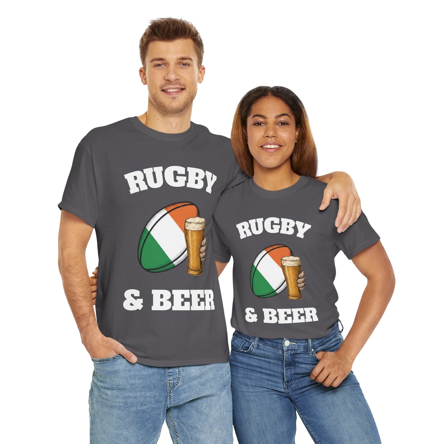 Irish Rugby & Beer T-Shirt – Perfect for Match Days, Gifts & Lads Trips