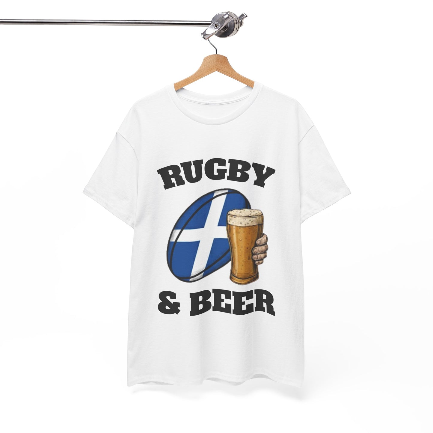 Scotland Rugby & Beer T-Shirt – Perfect for Match Days, Gifts & Lads Trips