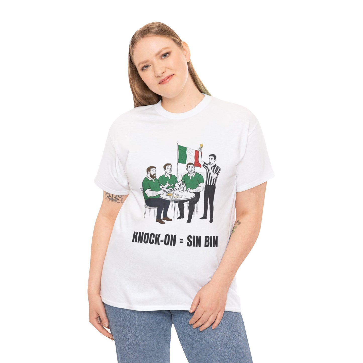 Irish Rugby & Beer T-Shirt – Yellow Card Pint Spill | Funny Rugby Fans Tee