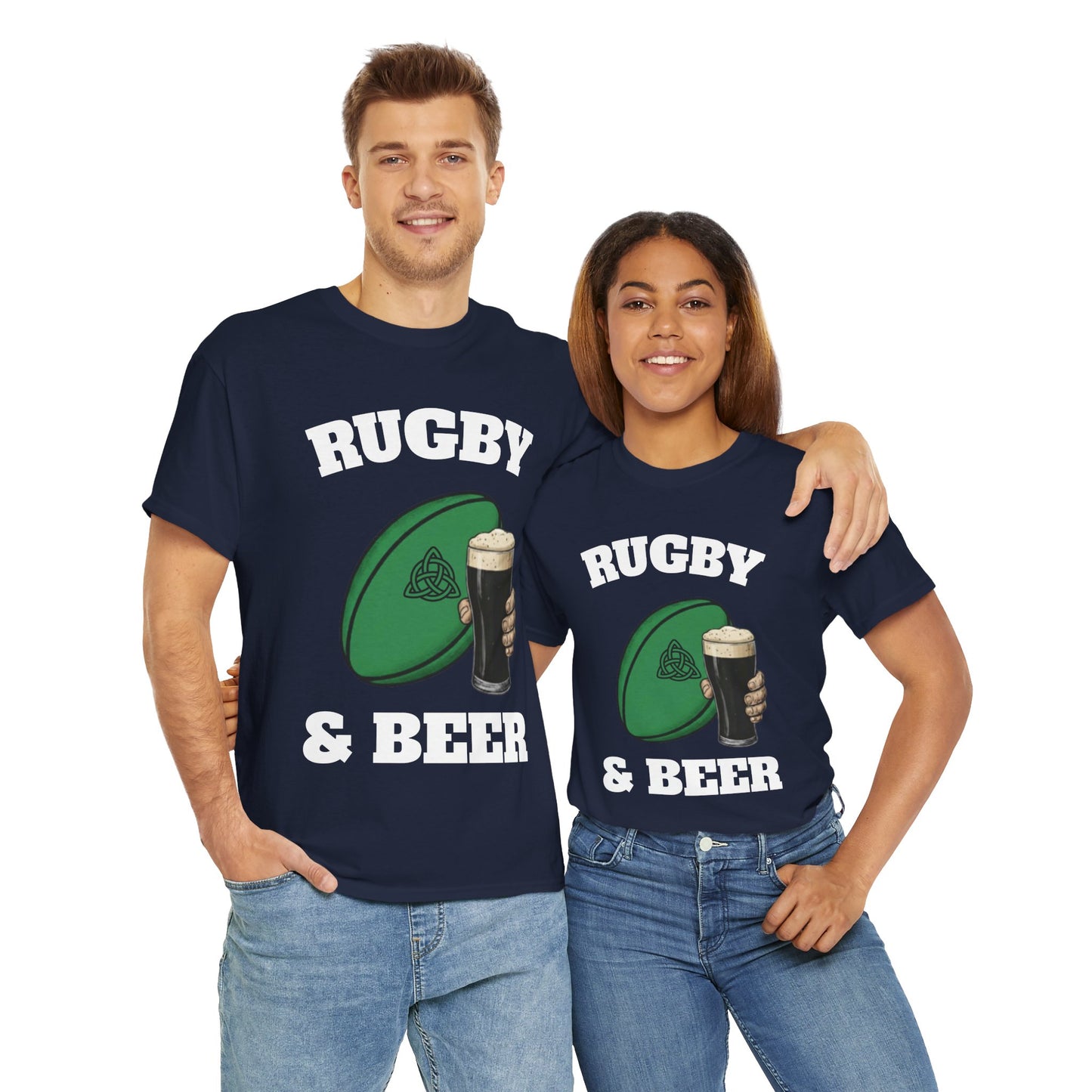 Irish Rugby & Beer T-Shirt – Perfect for Match Days, Gifts & Lads Trips