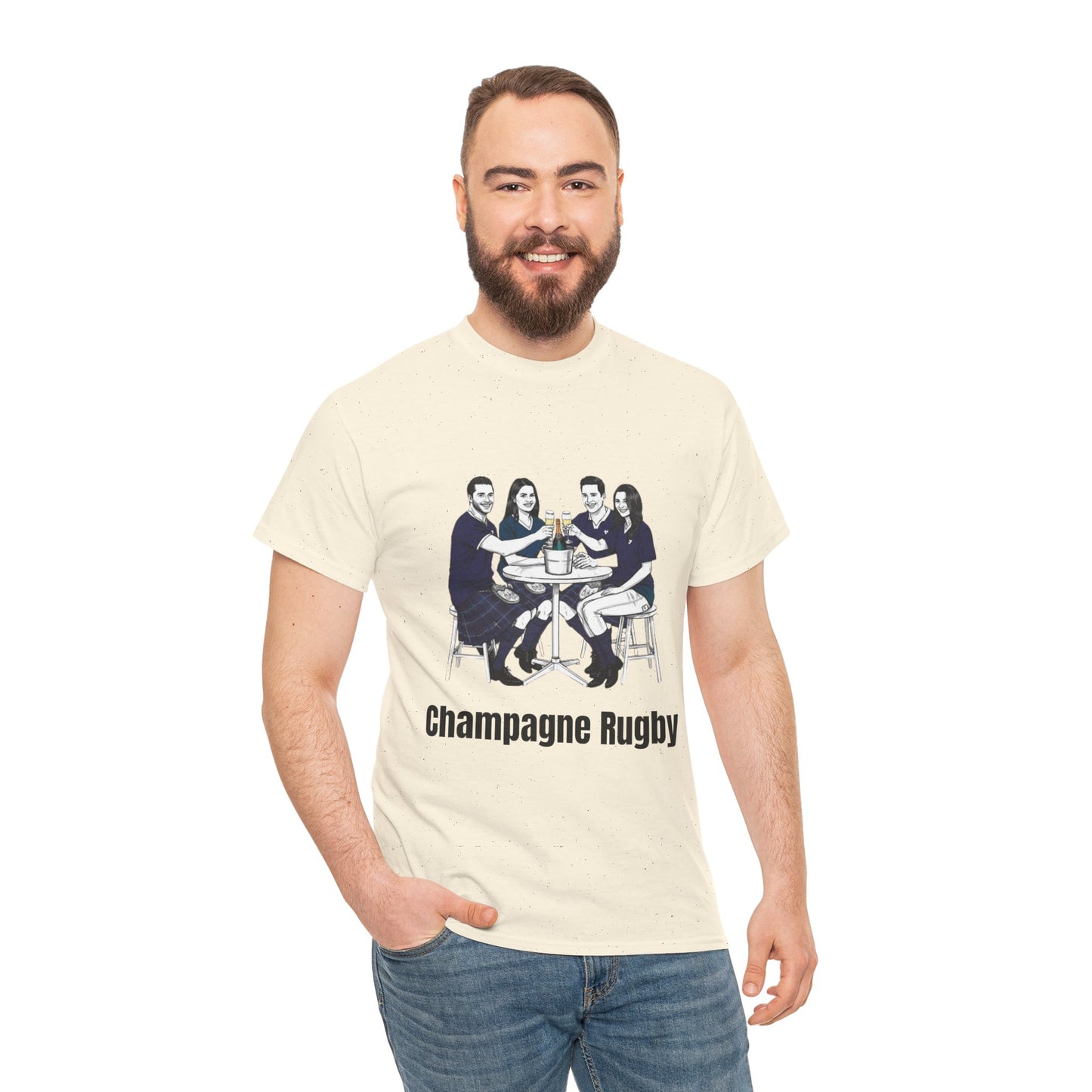 T-shirt de rugby champagne – Cadeau pour les supporters du Tournoi des Six Nations en Écosse