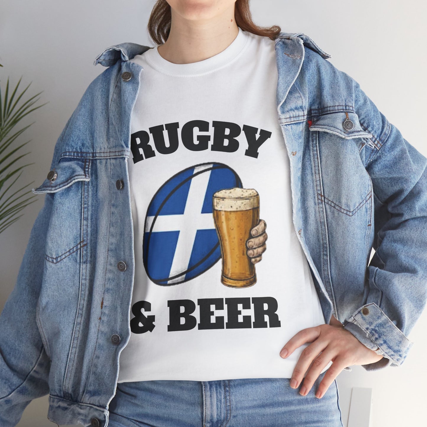 Scotland Rugby & Beer T-Shirt – Perfect for Match Days, Gifts & Lads Trips