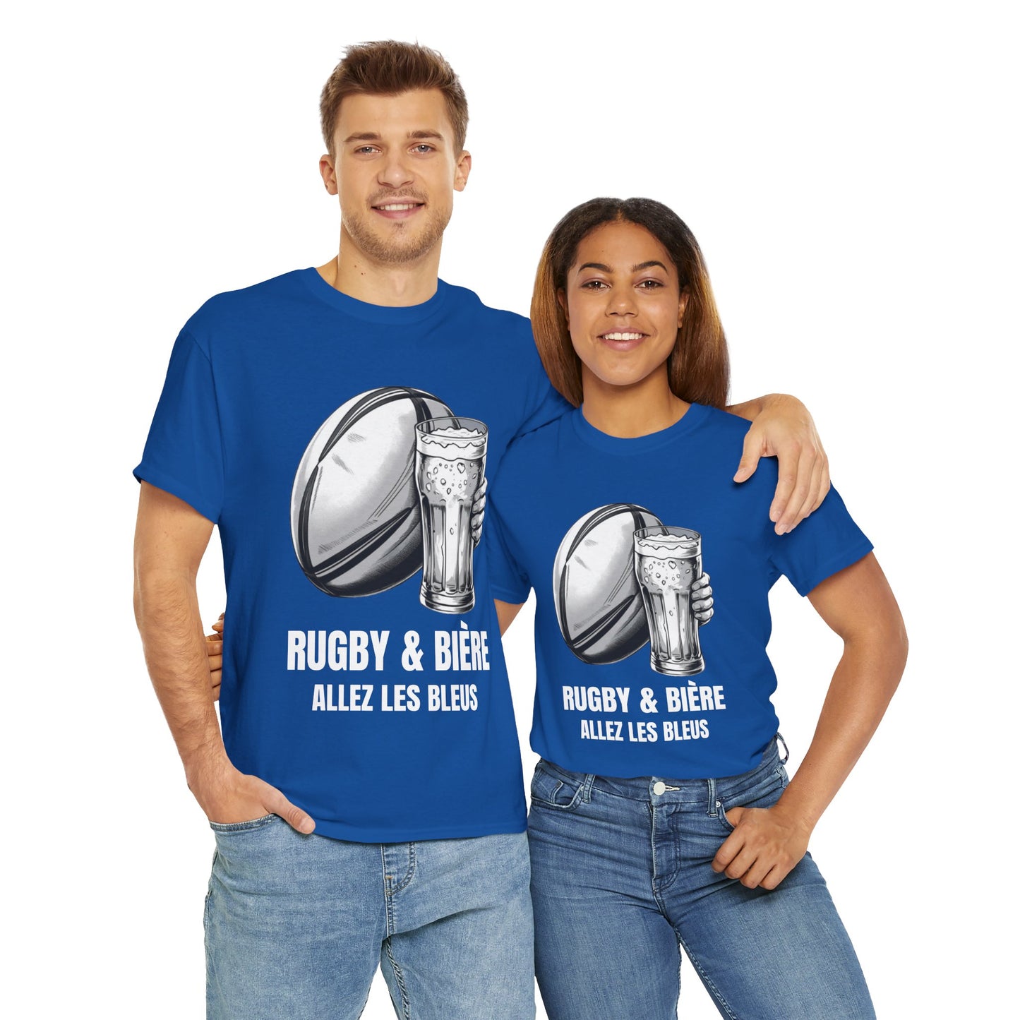 Rugby & Beer “Allez Les Bleus” T-Shirt – France Rugby Fan Matchday Gift