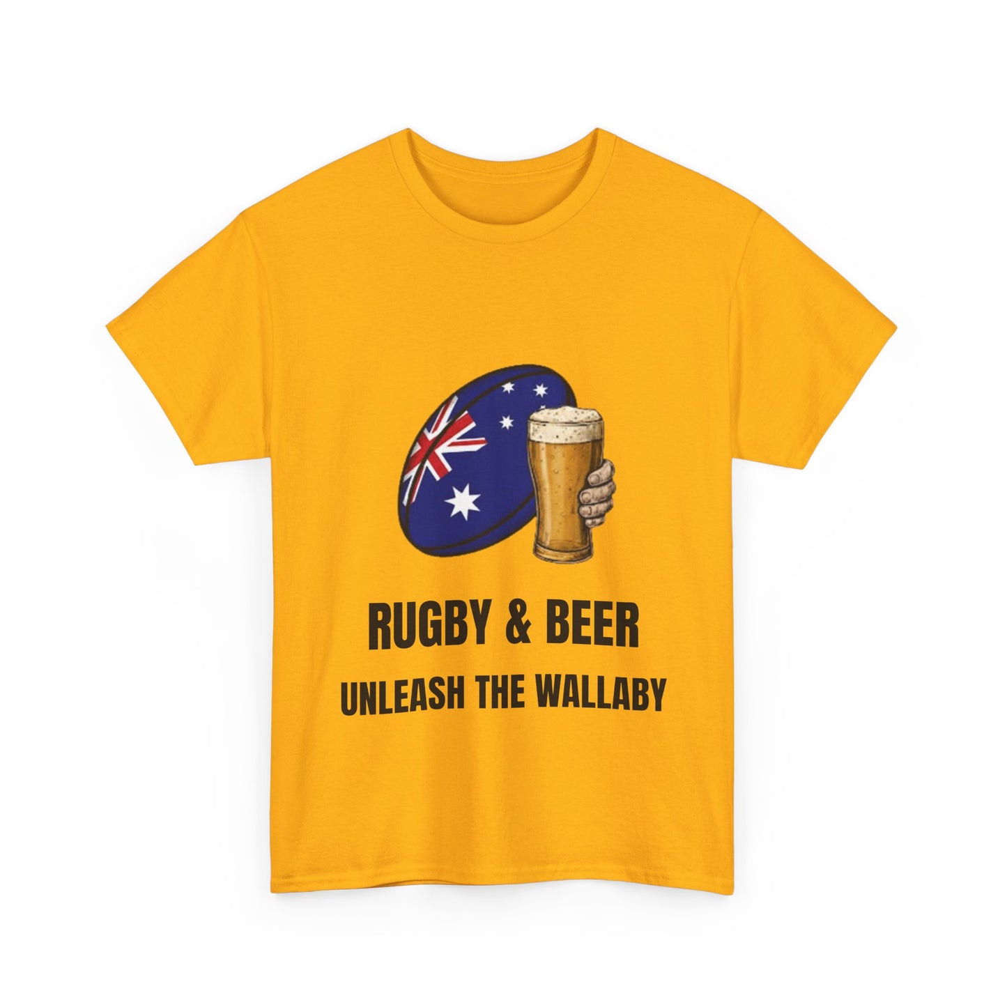 Australia Rugby & Beer T-Shirt - Unleash the Wallaby Fan Tee | Match Day Apparel