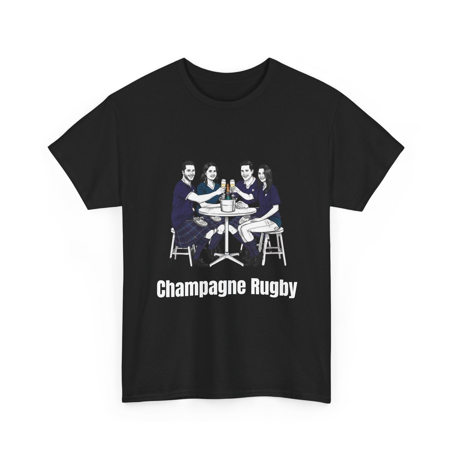 Champagne Rugby T-Shirt – Six Nations Scotland Fan Gift