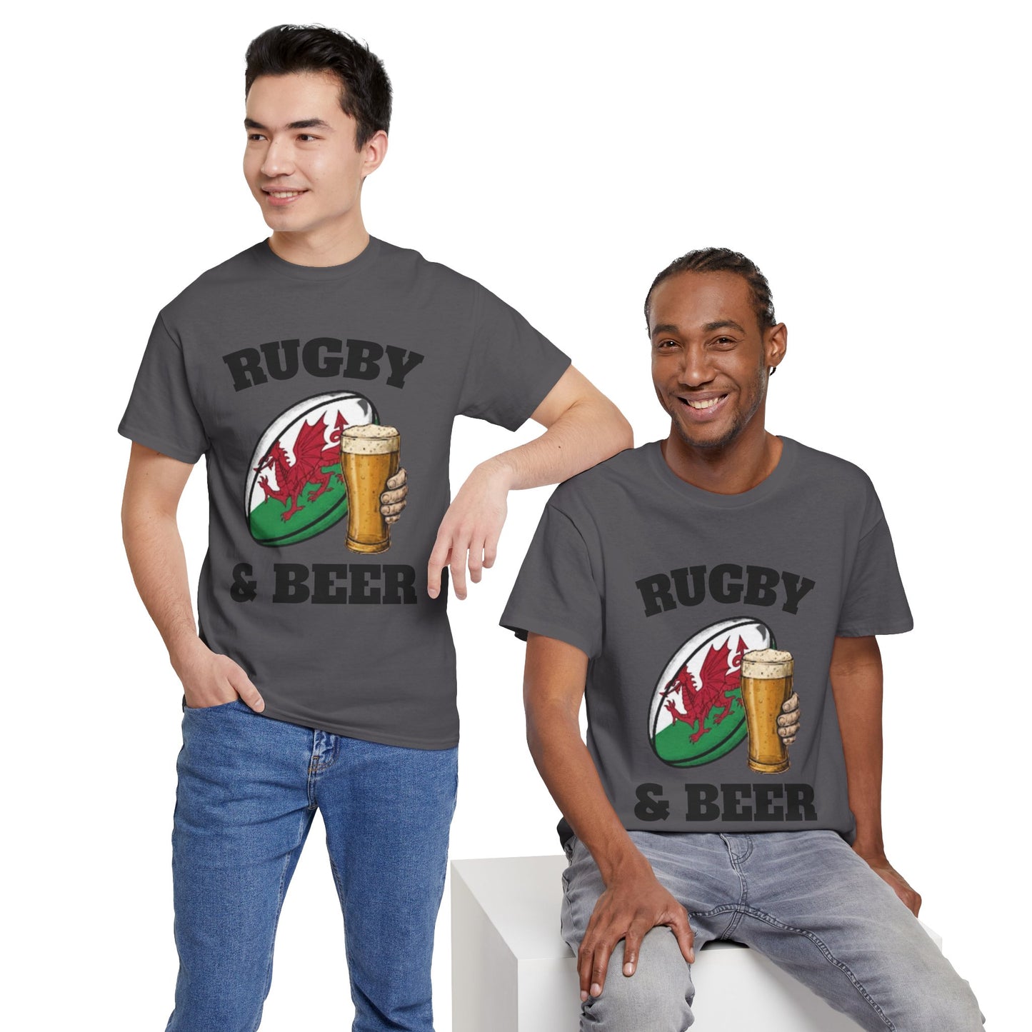Wales Rugby & Beer T-Shirt – Perfect for Match Days, Gifts & Lads Trips