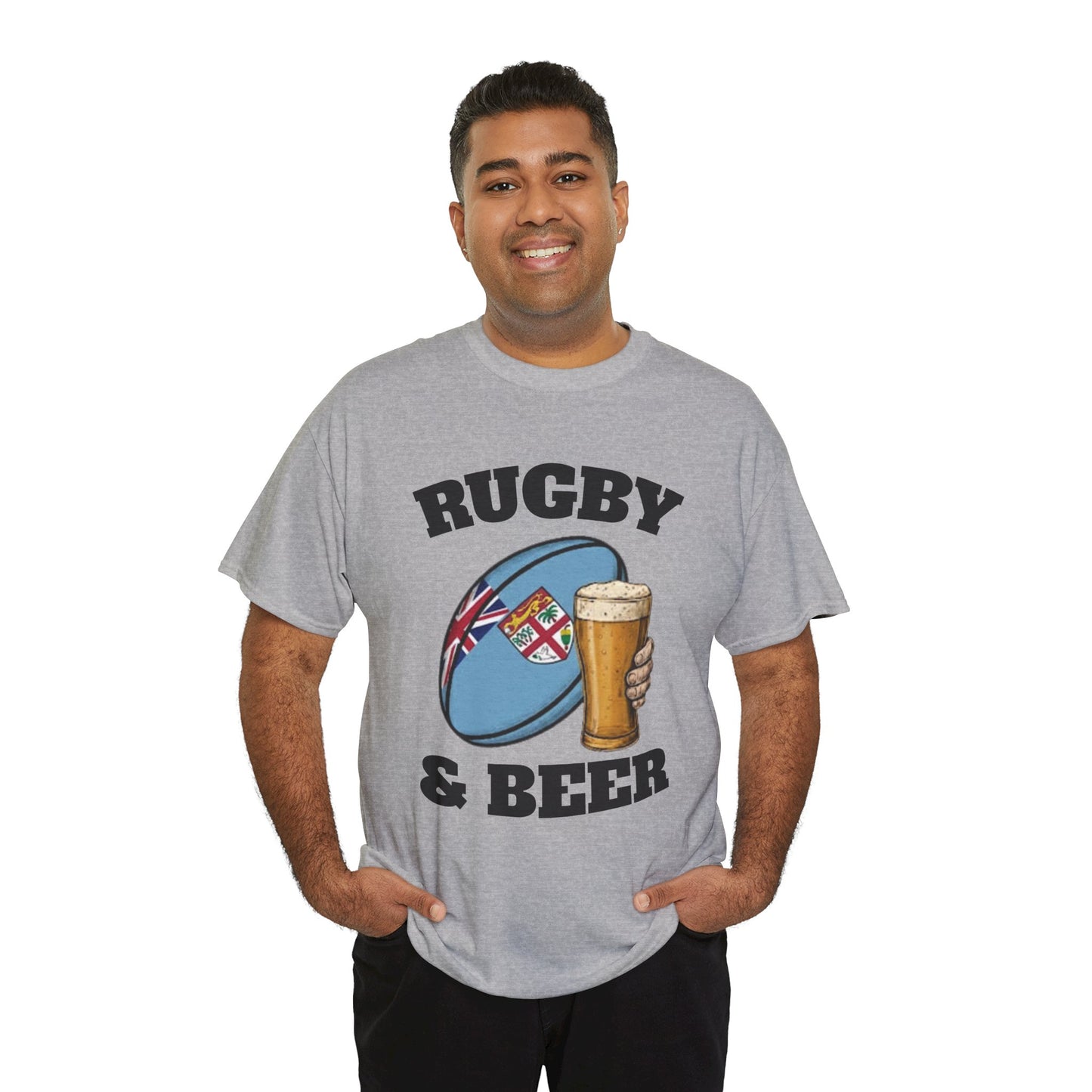 Rugby & Beer Fiji T-Shirt – Flying Fijians Rugby Fan Tee