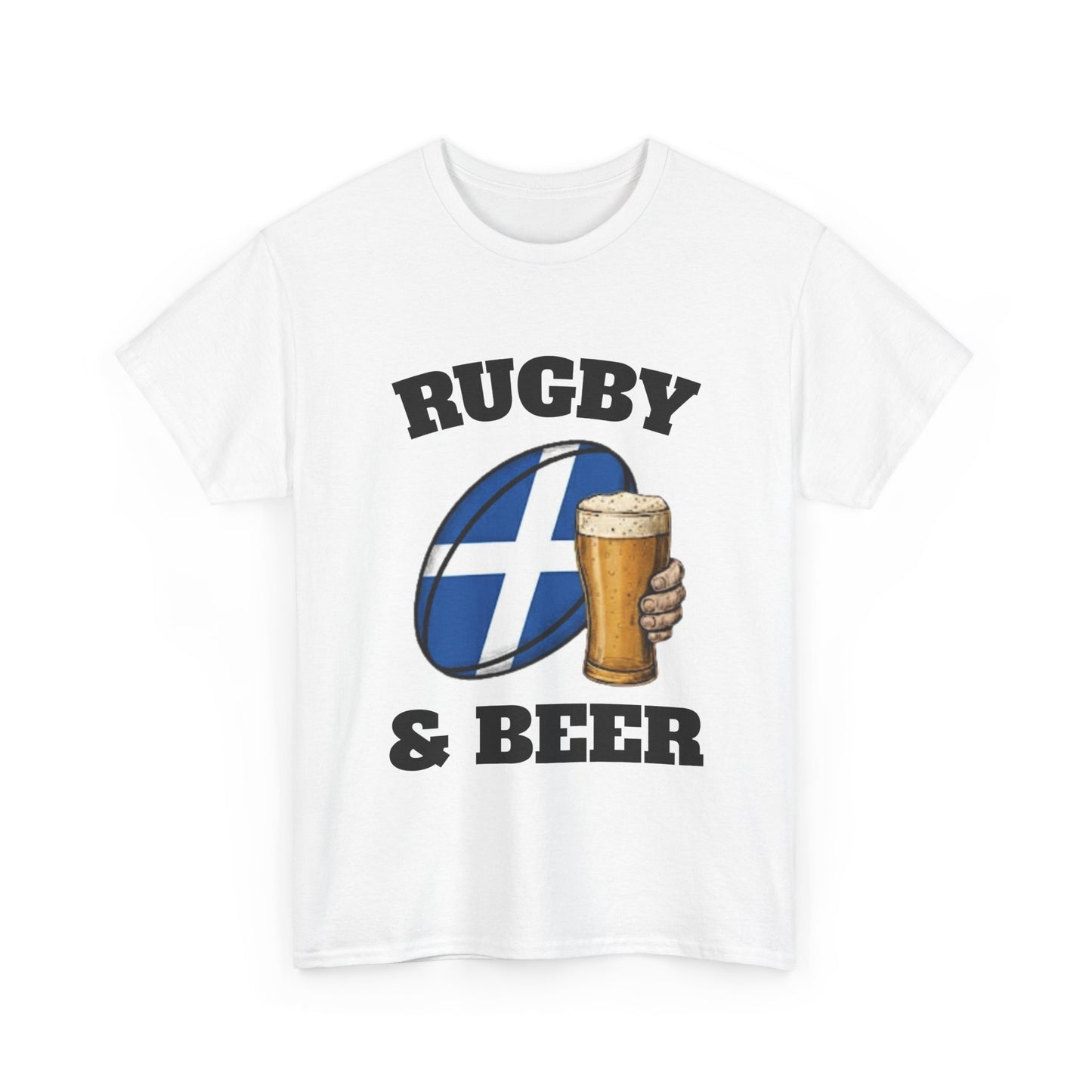 Scotland Rugby & Beer T-Shirt – Perfect for Match Days, Gifts & Lads Trips