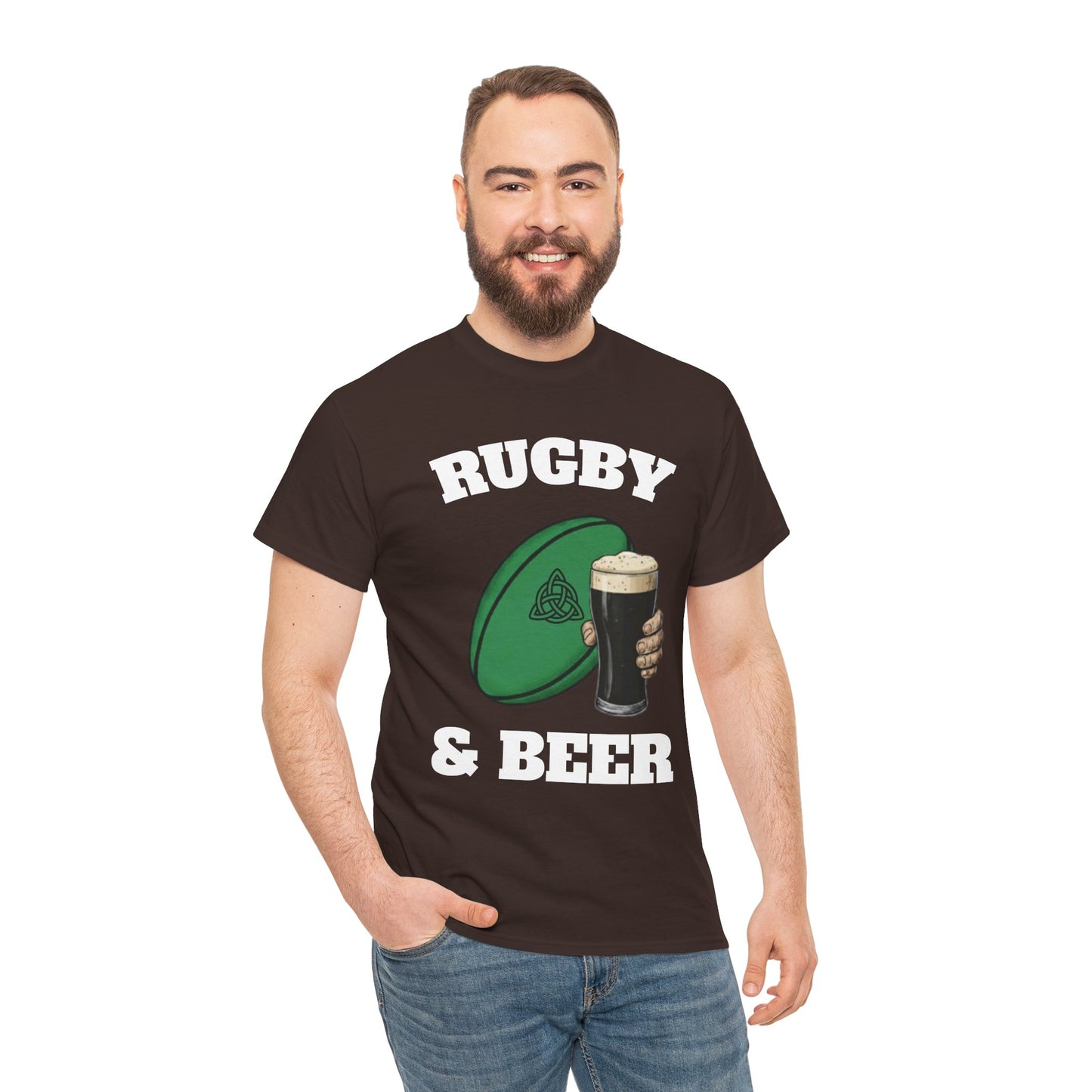 Irish Rugby & Beer T-Shirt – Perfect for Match Days, Gifts & Lads Trips