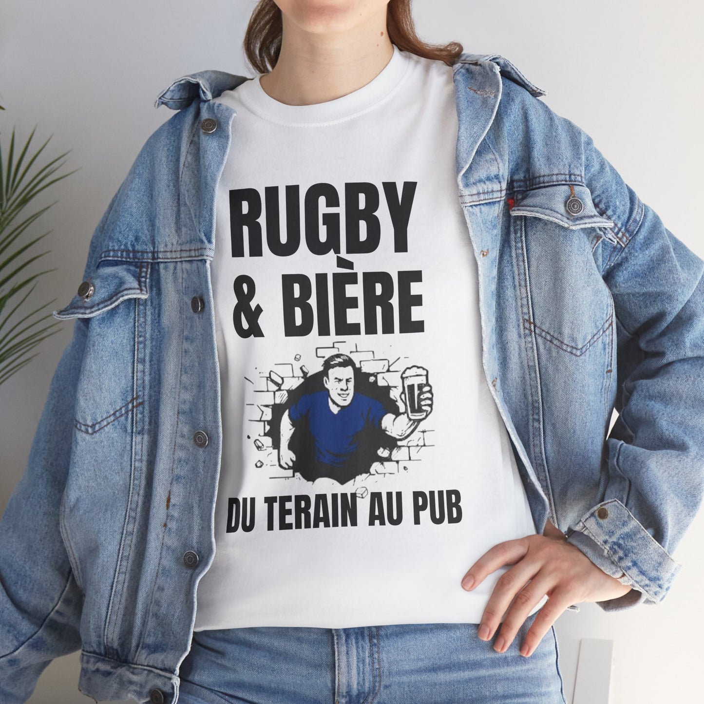 Rugby & Beer T-Shirt – From the Pitch to the Pub | French Rugby Fans Tee