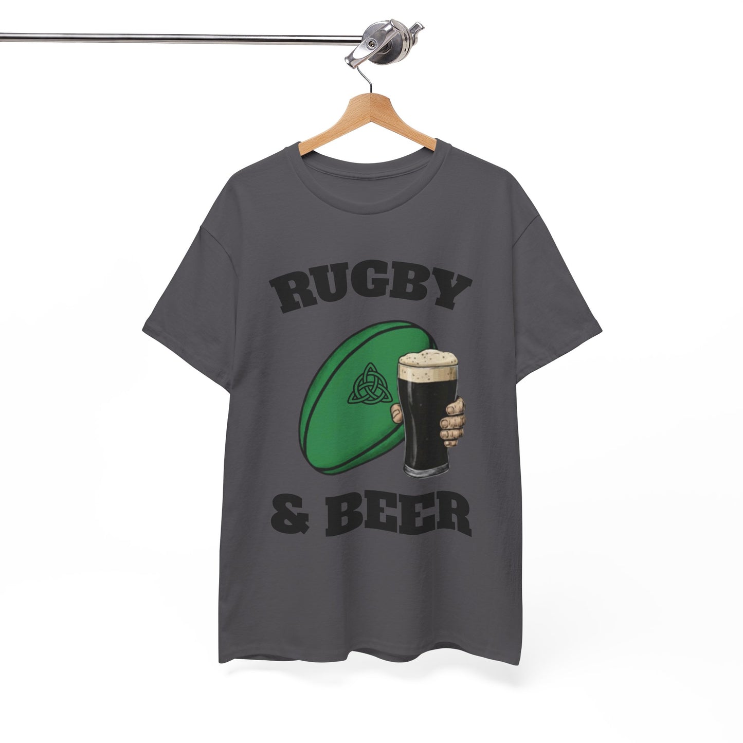 Irish Rugby & Beer T-Shirt – Perfect for Match Days, Gifts & Lads Trips