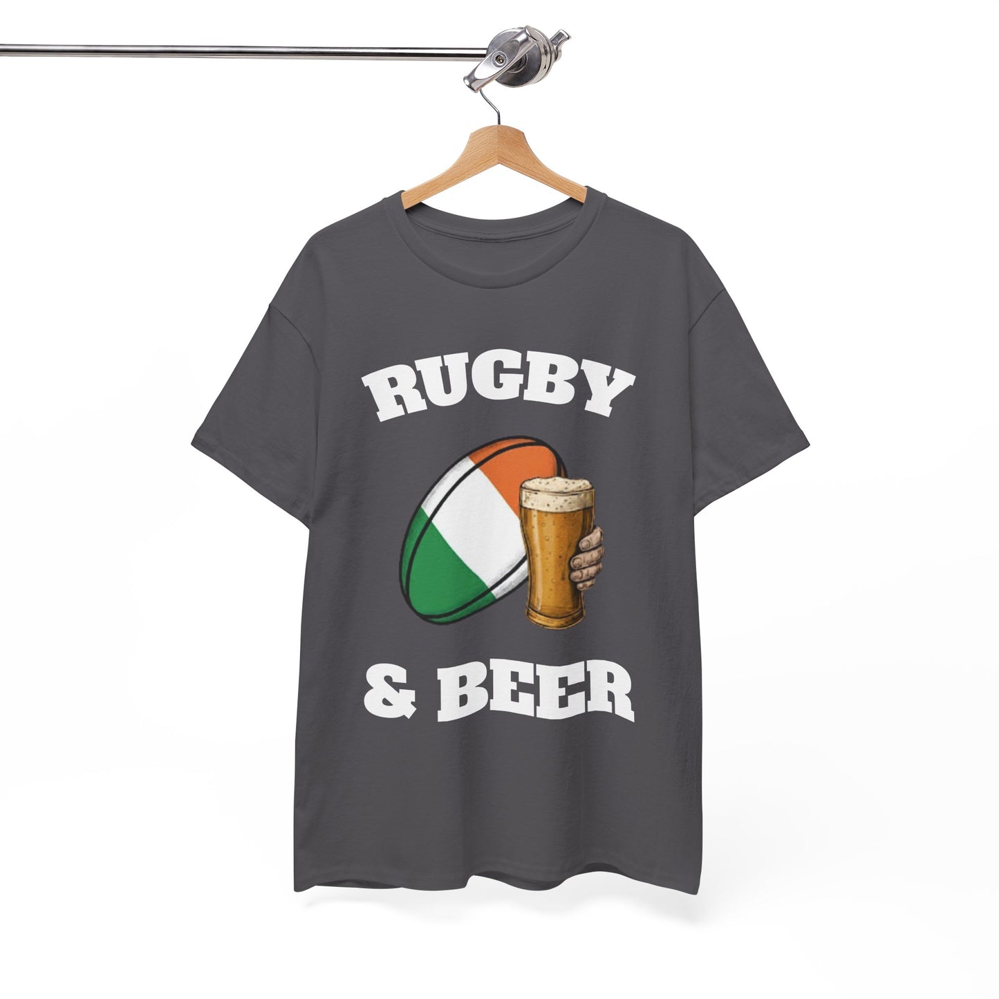 Irish Rugby & Beer T-Shirt – Perfect for Match Days, Gifts & Lads Trips