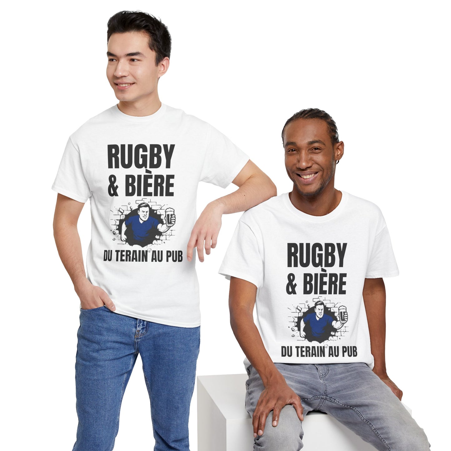 Rugby & Beer T-Shirt – From the Pitch to the Pub | French Rugby Fans Tee