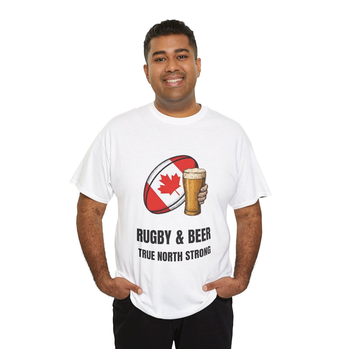 T-shirt Canada Rugby & Beer - T-shirt de supporter True North Strong | Vêtements pour le jour du match