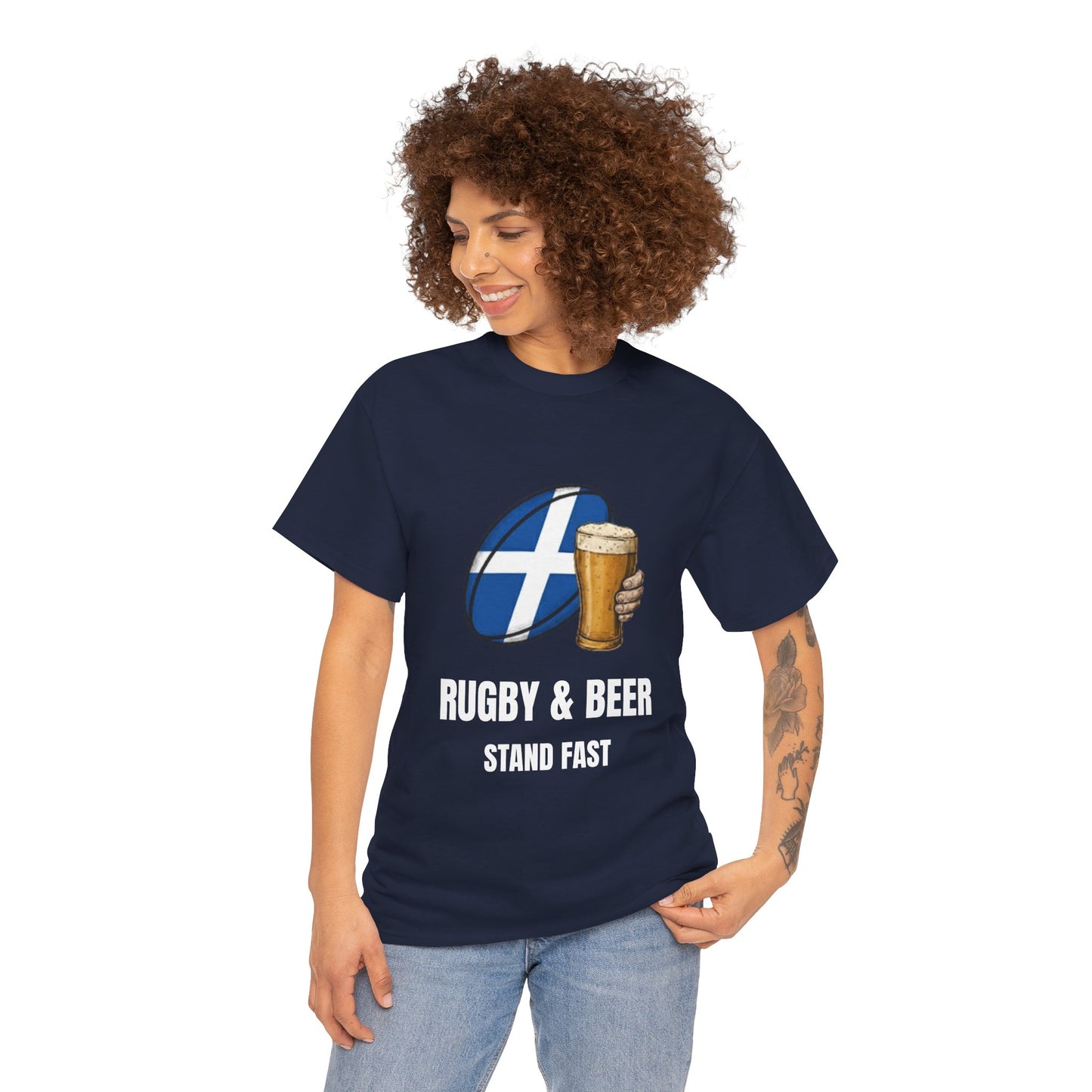 T-shirt « Stand Fast » de rugby et de bière – Cadeau de match pour les supporters écossais de rugby