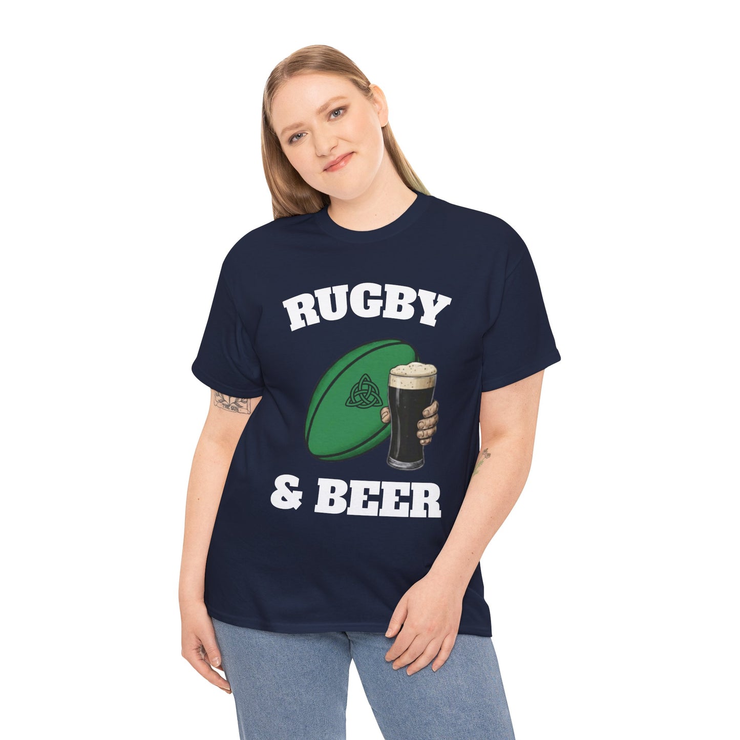 Irish Rugby & Beer T-Shirt – Perfect for Match Days, Gifts & Lads Trips