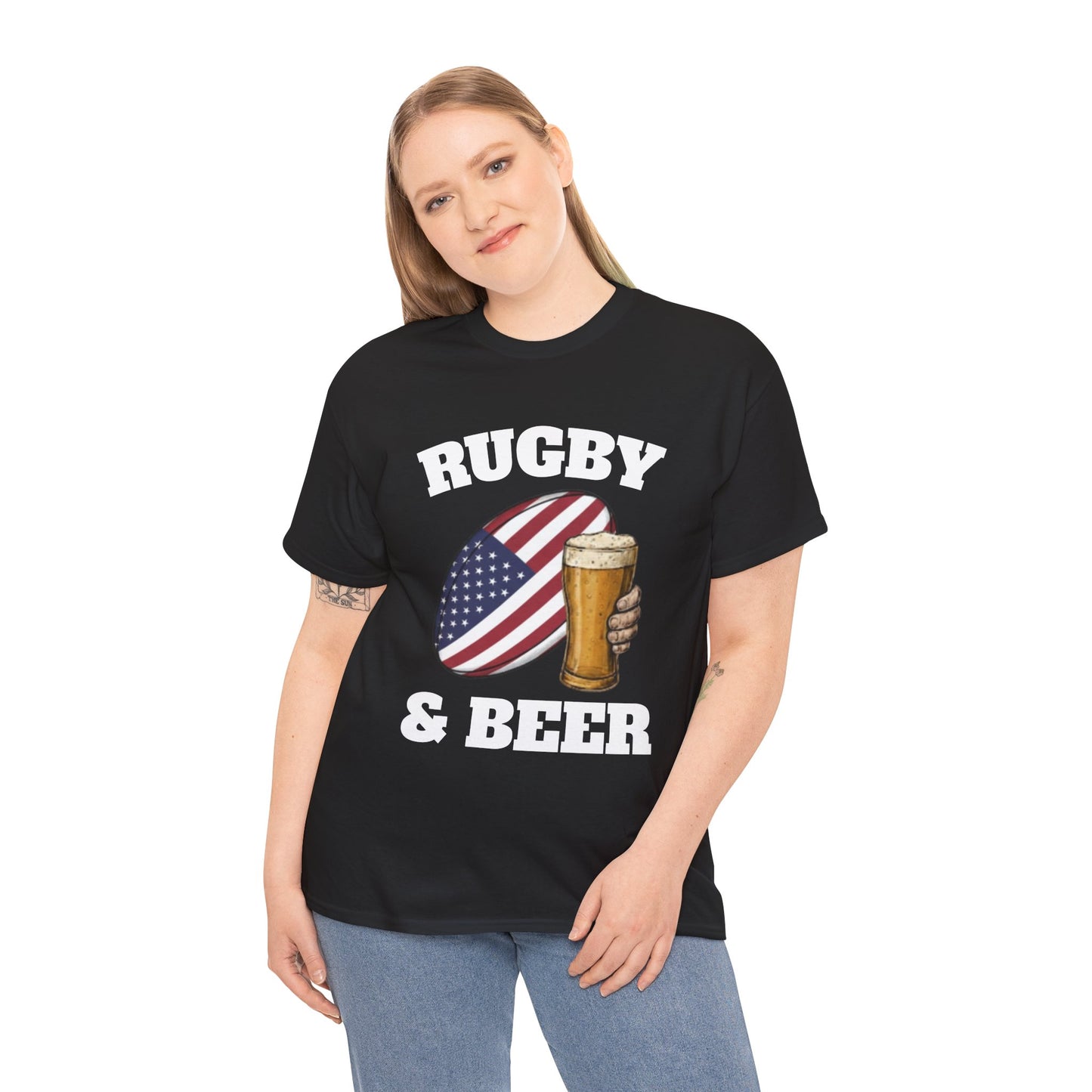 Rugby & Beer USA T-Shirt – American Rugby Fans Match Day Tee