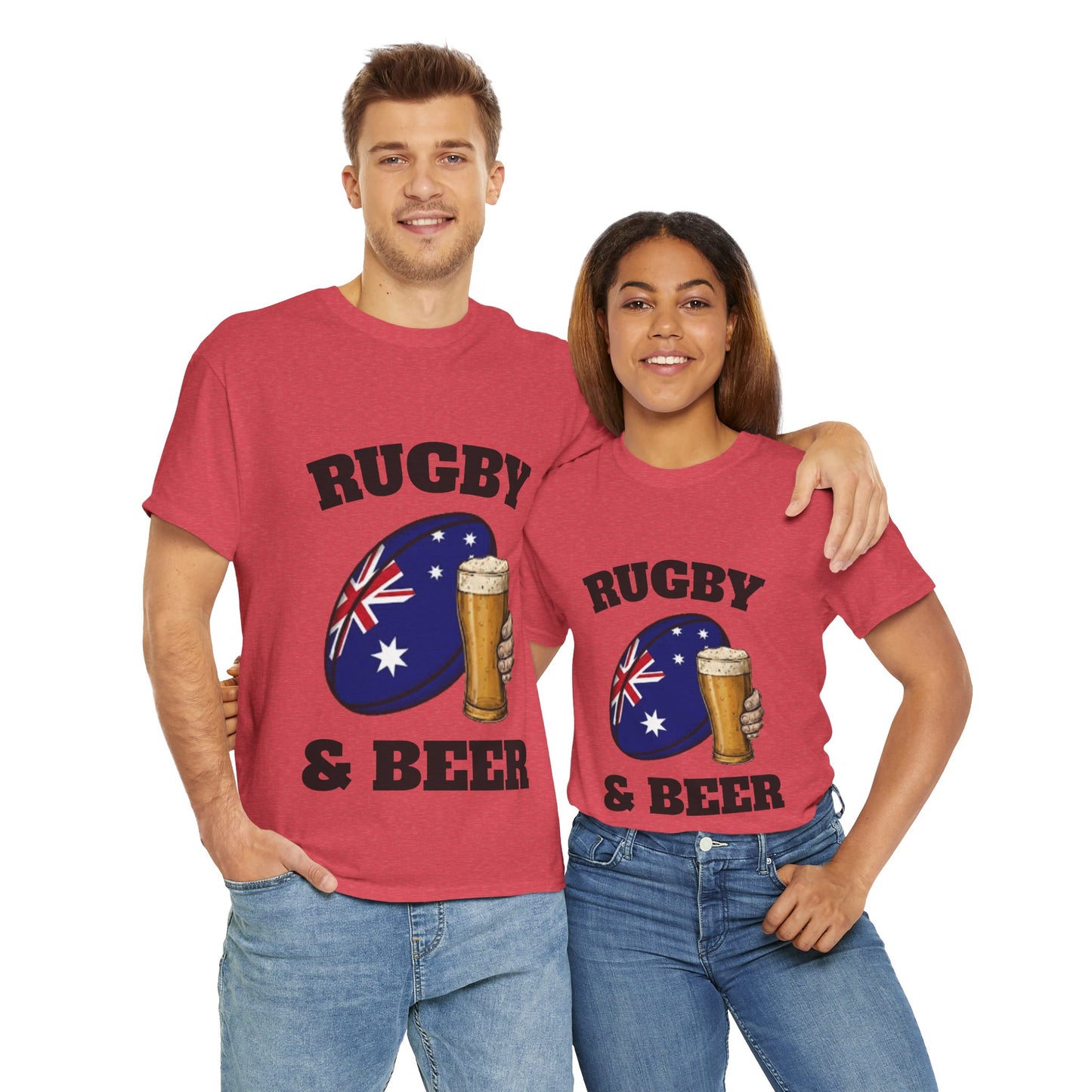 T-shirt Rugby & Beer Australia – T-shirt pour les fans de rugby des Wallabies