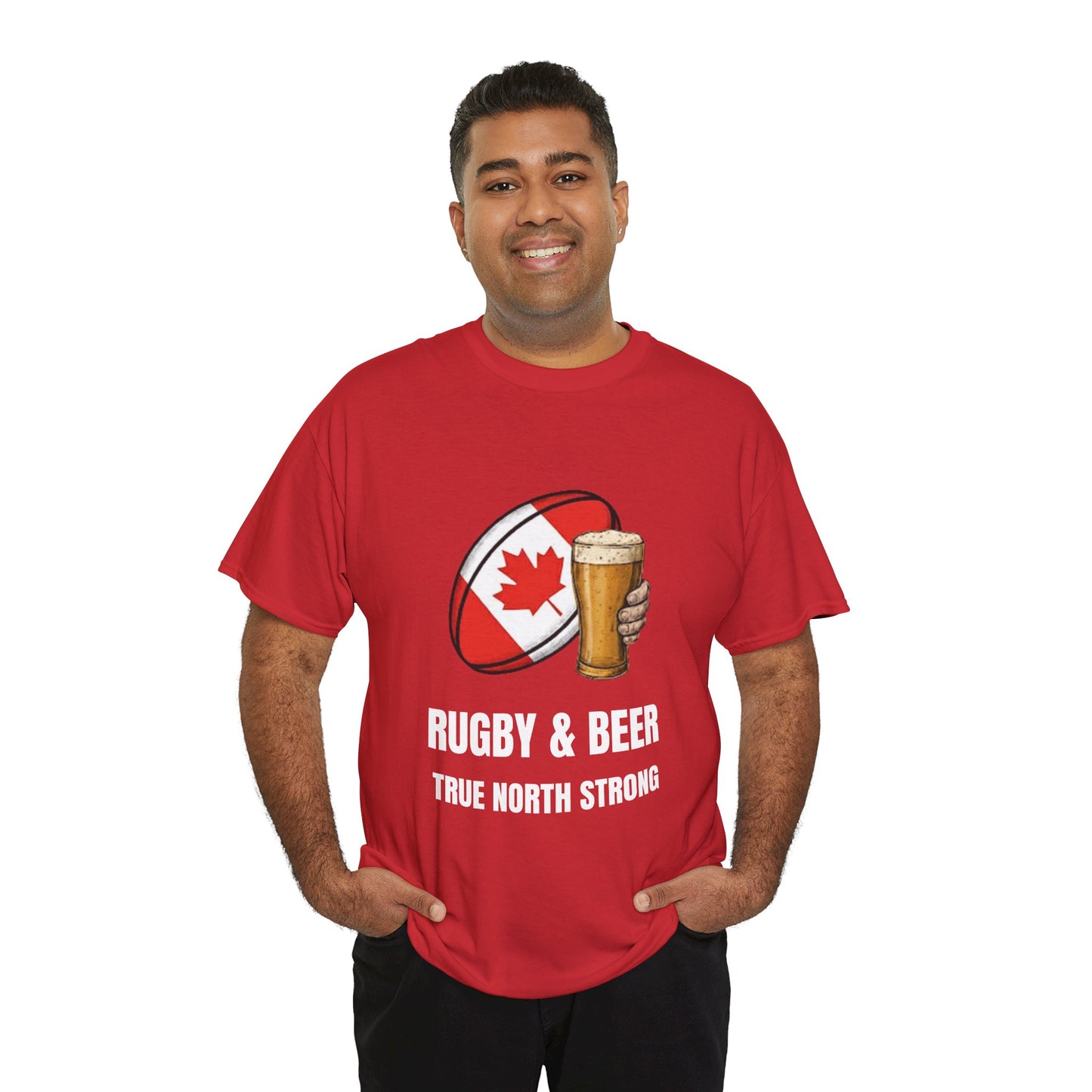 T-shirt Canada Rugby & Beer - T-shirt de supporter True North Strong | Vêtements pour le jour du match