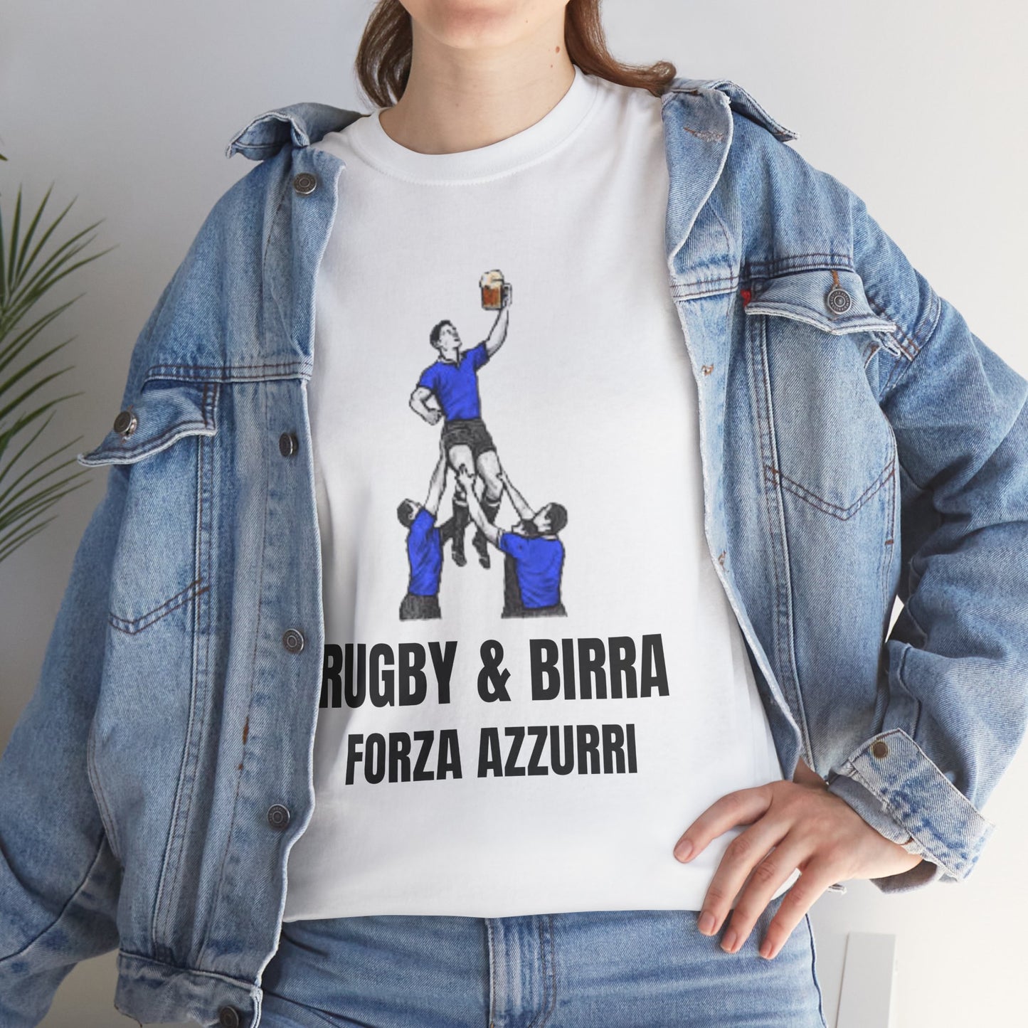 Forza Azzurri Italy Rugby T-Shirt | Rugby & Birra Fan Tee