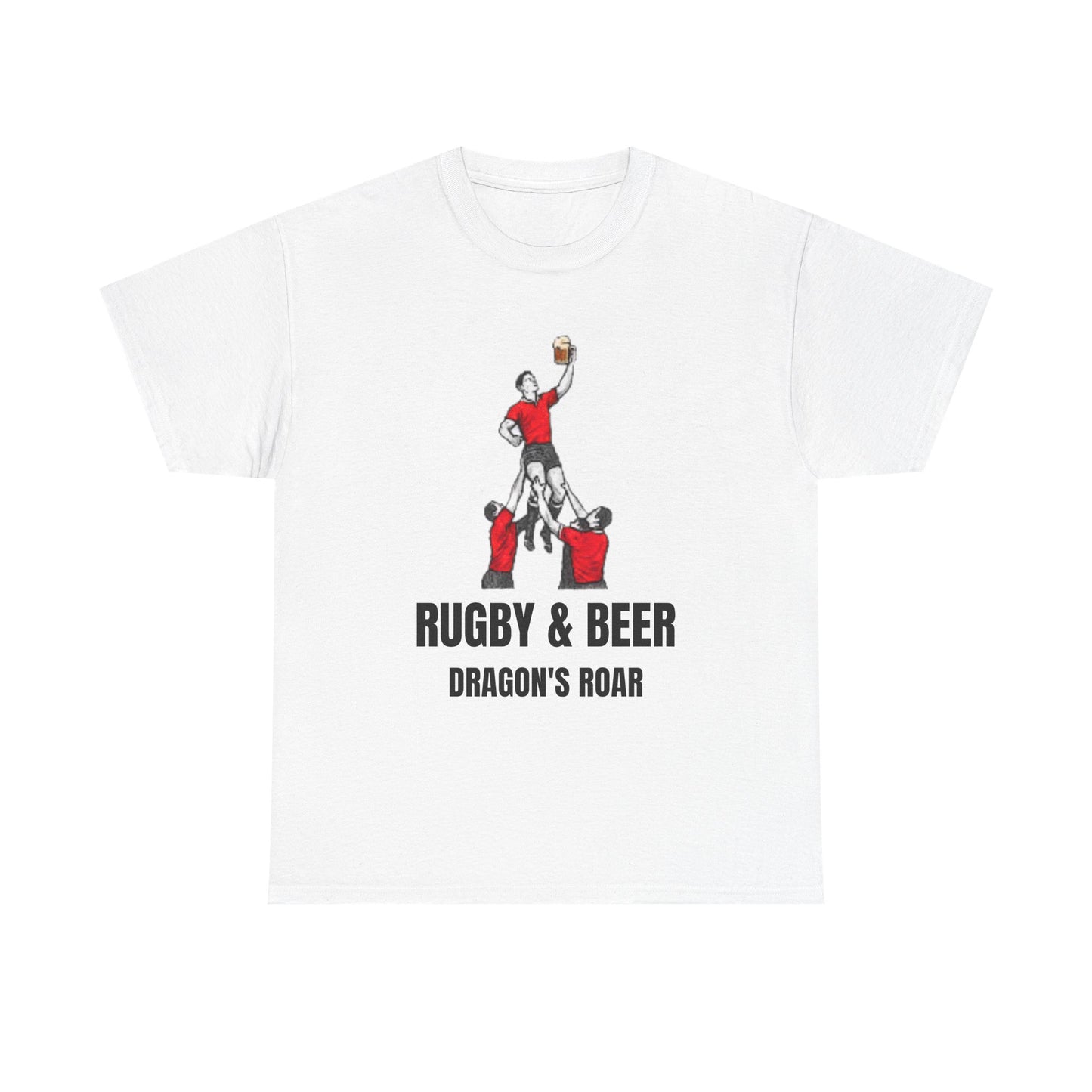 T-shirt de rugby Dragon's Roar Wales | T-shirt pour supporter de rugby et de bière