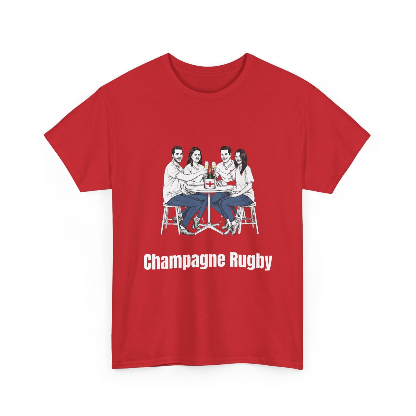 Champagne Rugby T-Shirt - Six Nations English Fan Gift