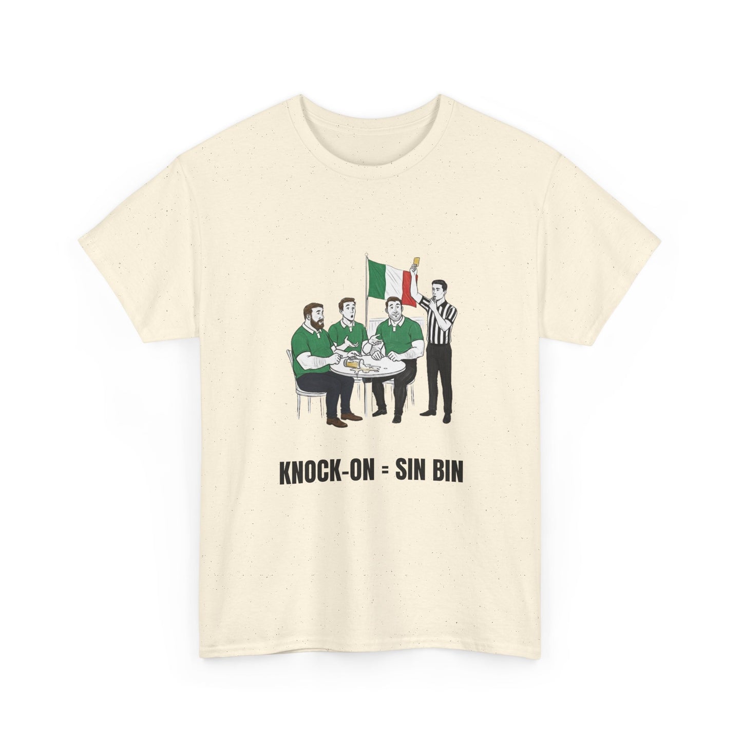 T-shirt rugby irlandais et bière – Carton jaune renversé | T-shirt humoristique pour supporters de rugby