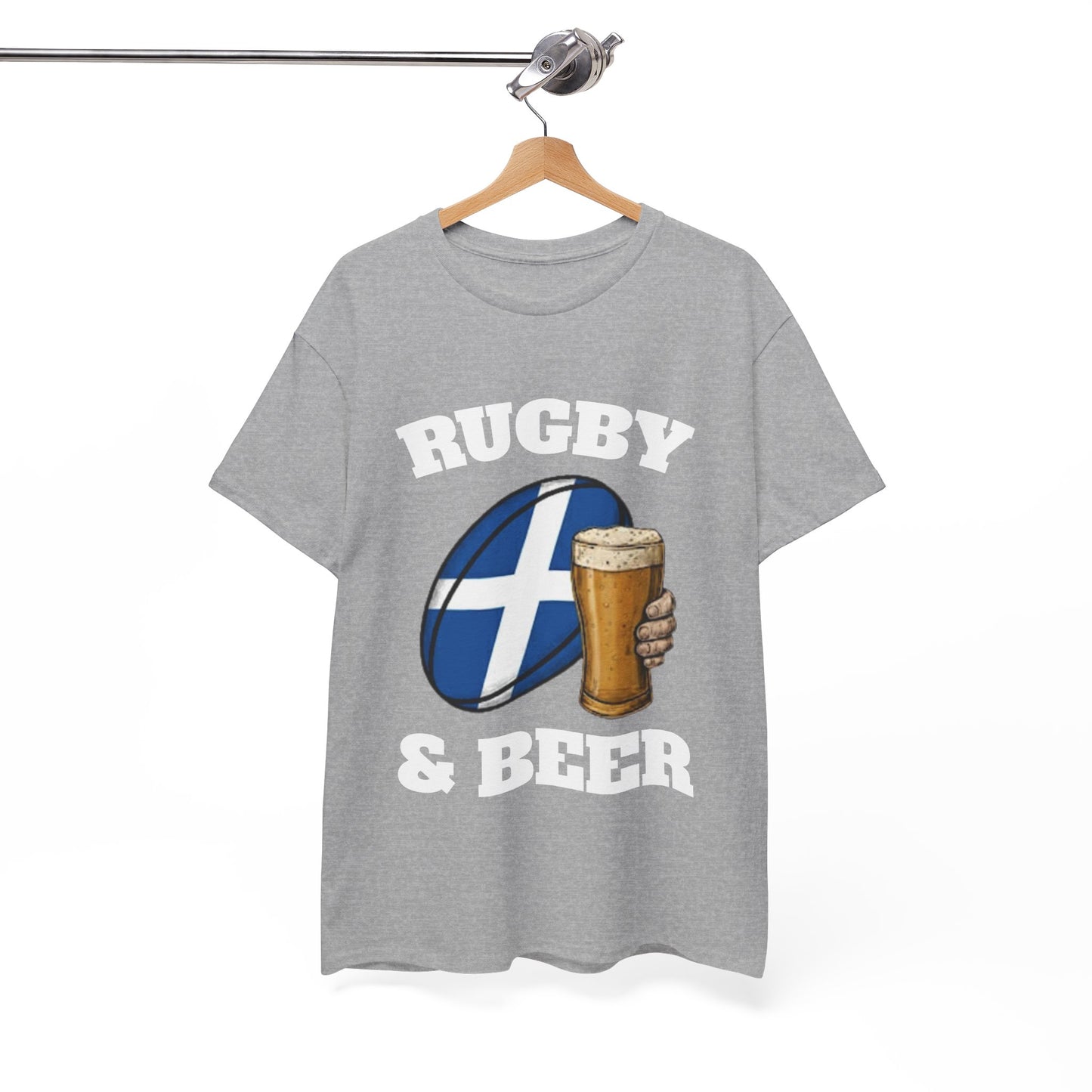 Scotland Rugby & Beer T-Shirt – Perfect for Match Days, Gifts & Lads Trips