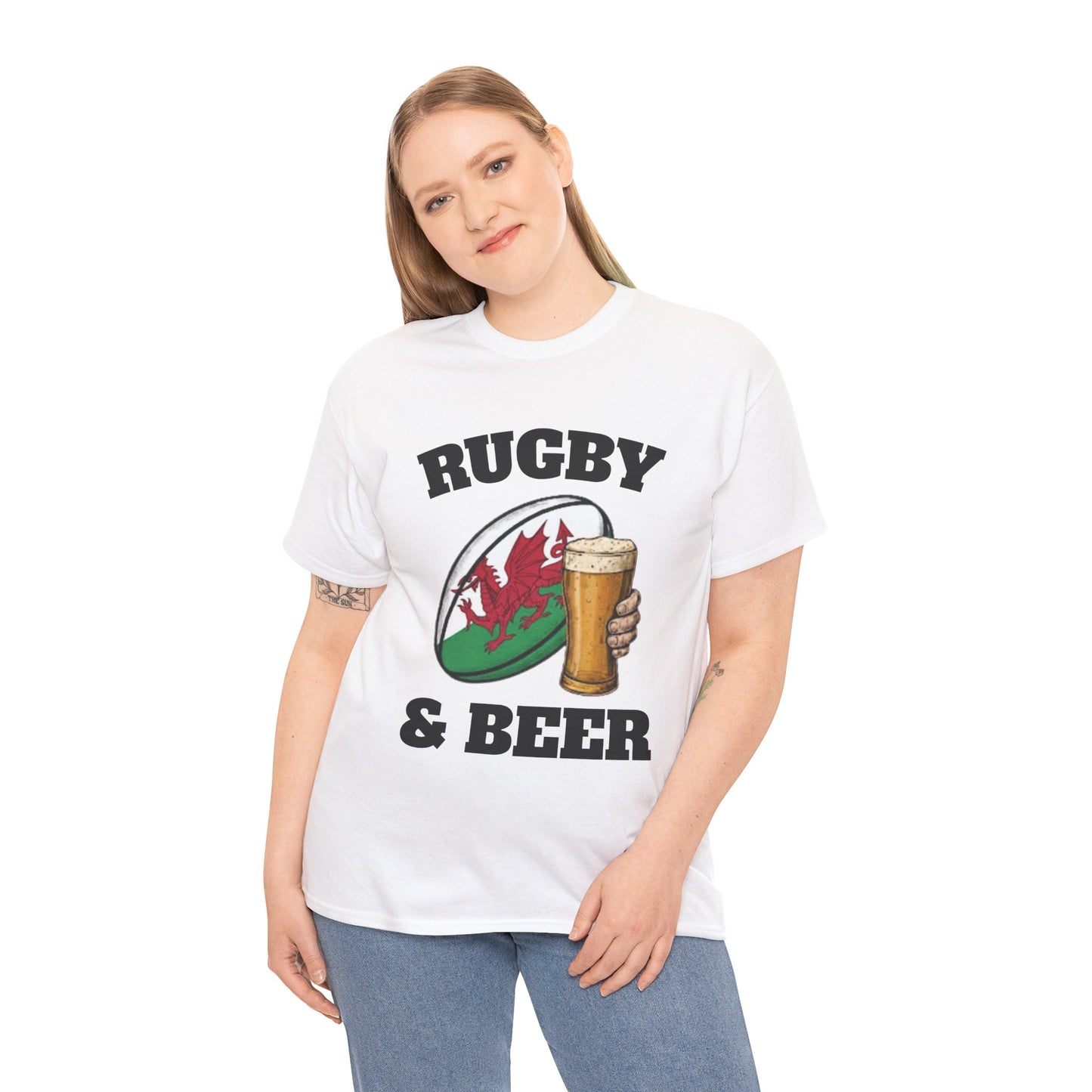 Wales Rugby & Beer T-Shirt – Perfect for Match Days, Gifts & Lads Trips