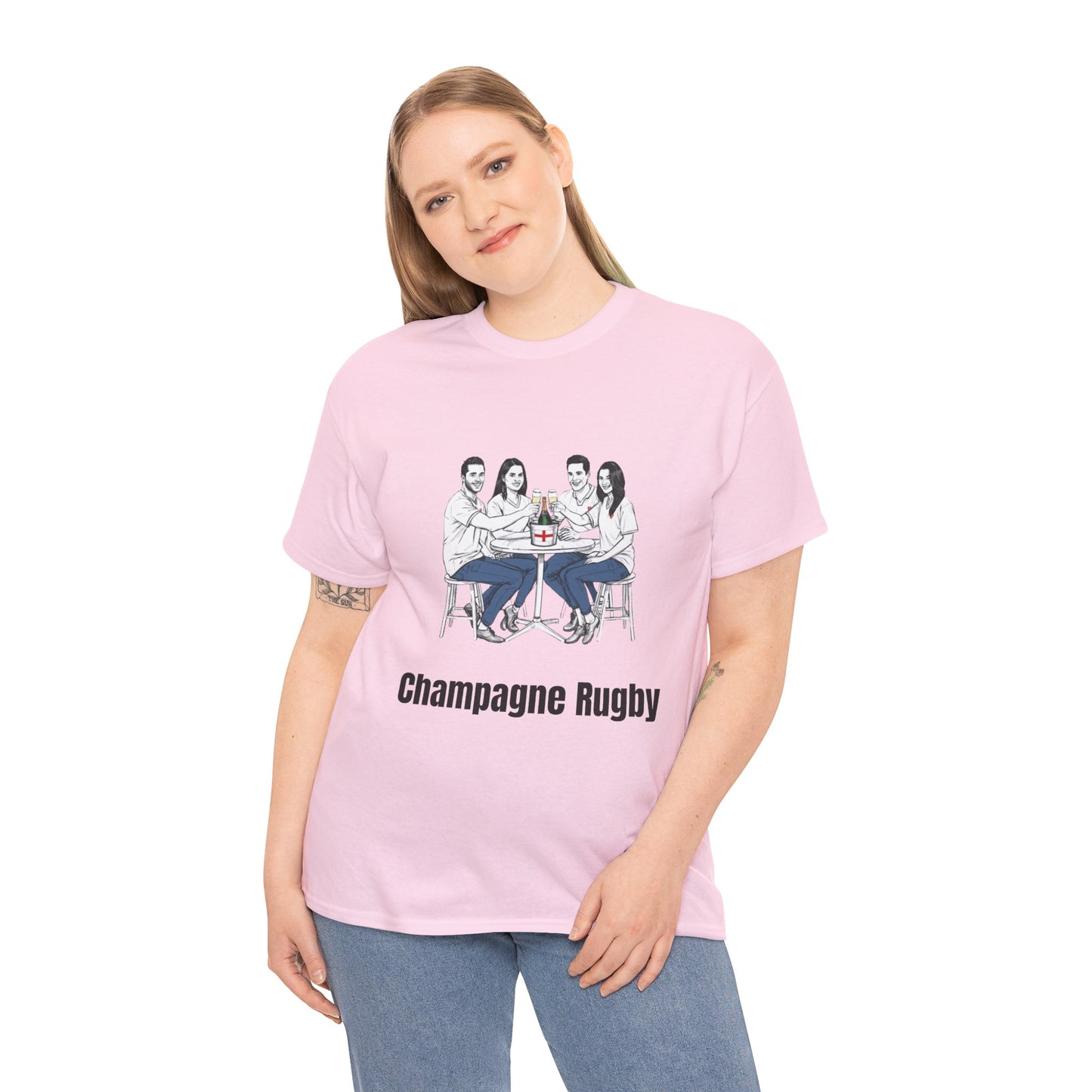 T-shirt de rugby champagne - Cadeau pour les supporters anglais du Tournoi des Six Nations