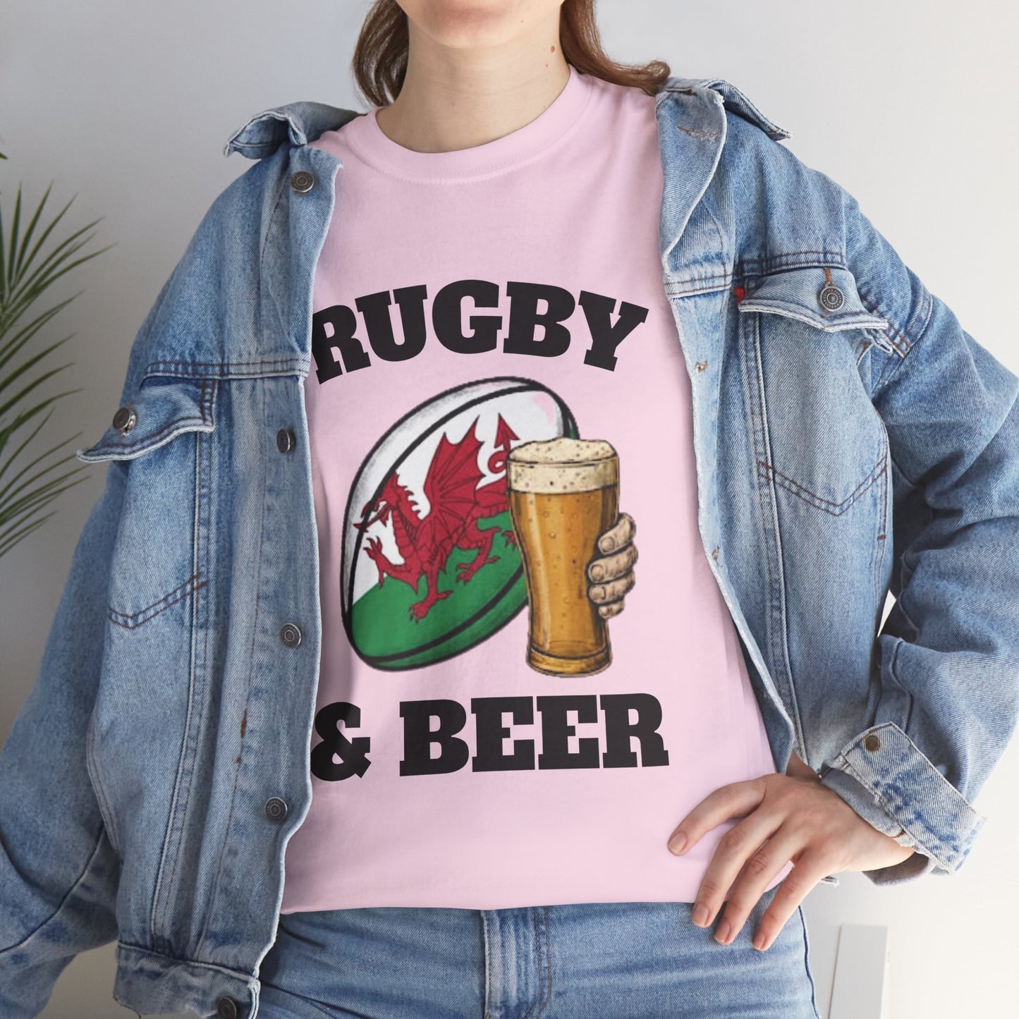 Wales Rugby & Beer T-Shirt – Perfect for Match Days, Gifts & Lads Trips