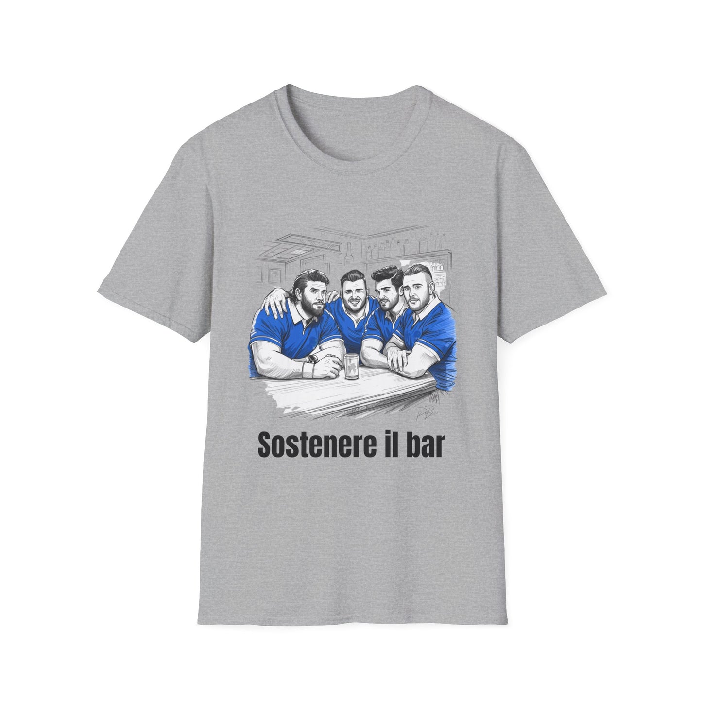 Propping Up The Bar – Funny Italian Rugby T-Shirt for Fans & Gifts