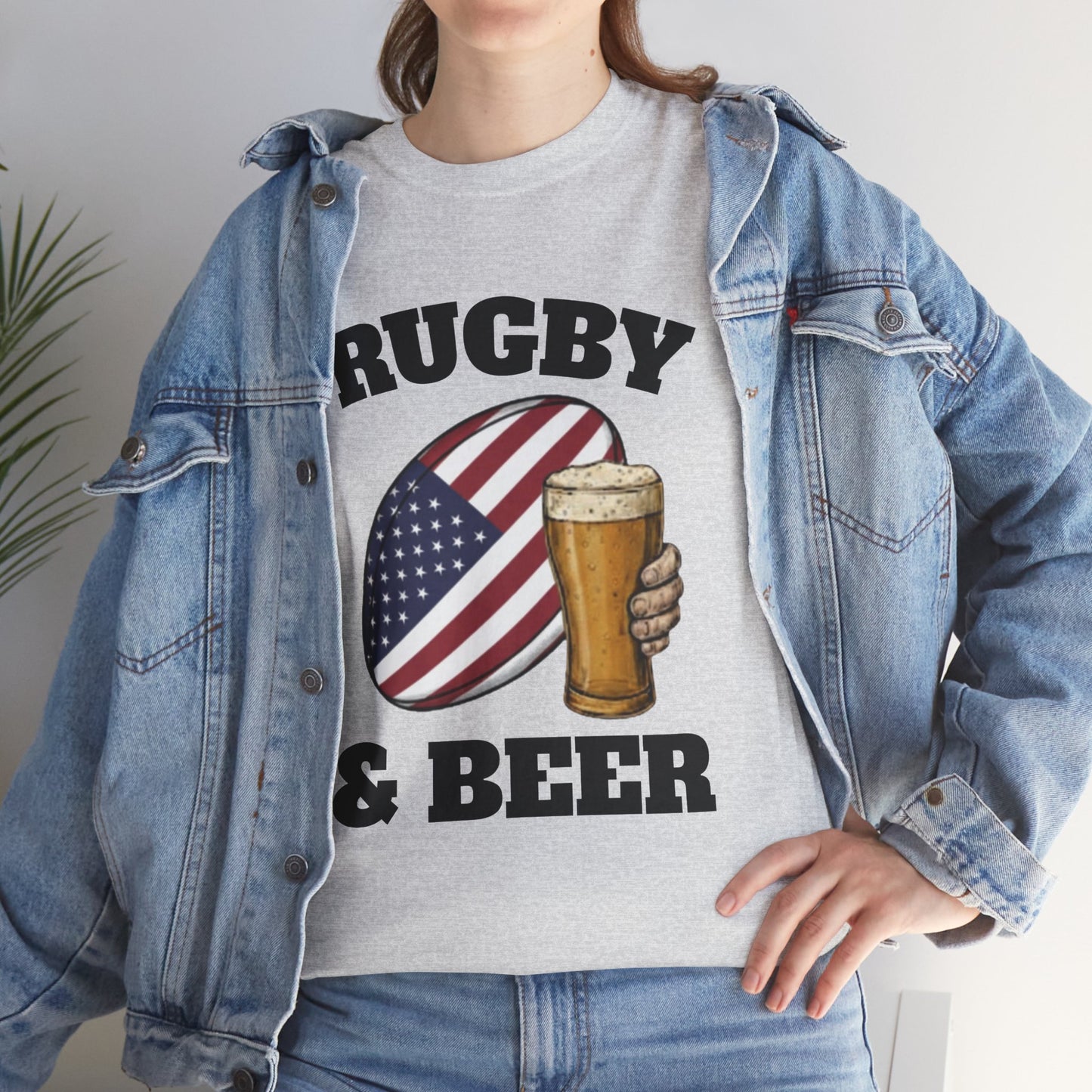 Rugby & Beer USA T-Shirt – American Rugby Fans Match Day Tee