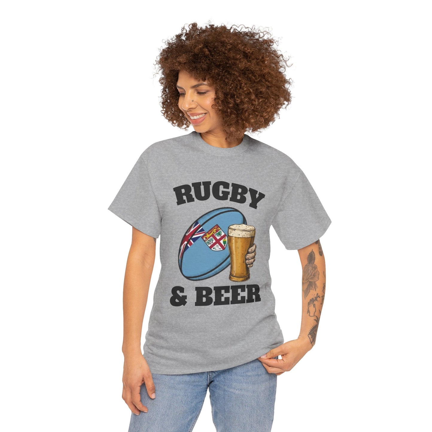 Rugby & Beer Fiji T-Shirt – Flying Fijians Rugby Fan Tee