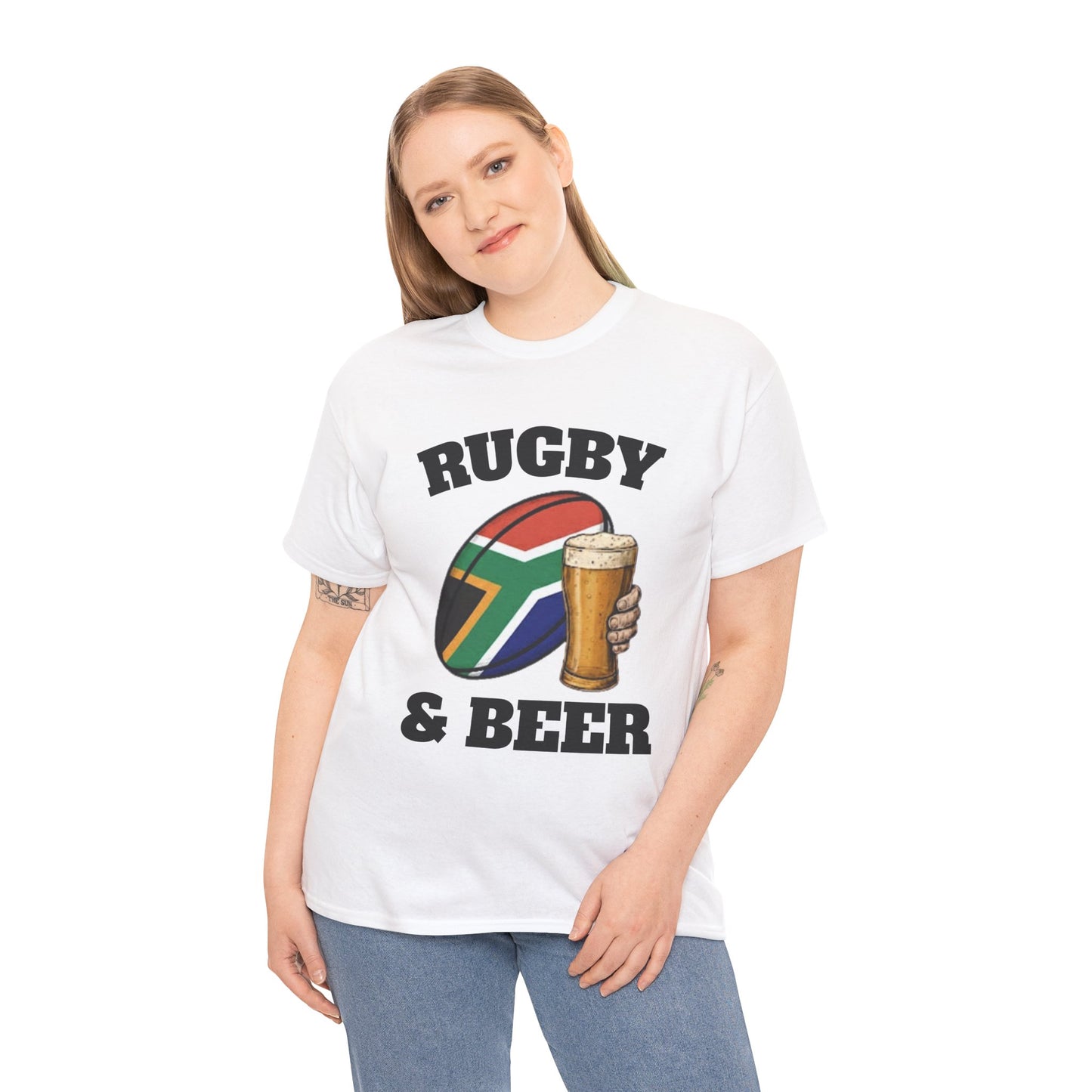 Rugby & Beer South Africa T-Shirt – Springboks Rugby Fan Tee