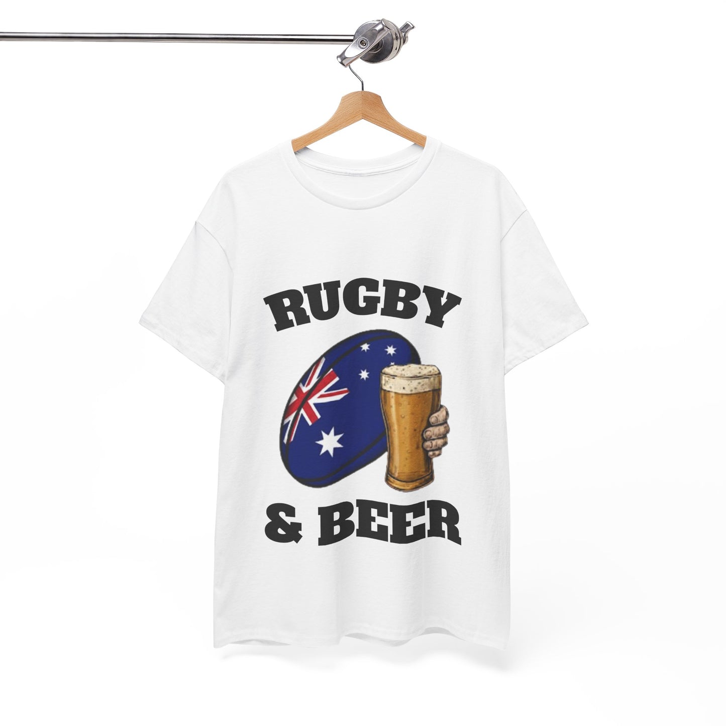 T-shirt Rugby & Beer Australia – T-shirt pour les fans de rugby des Wallabies