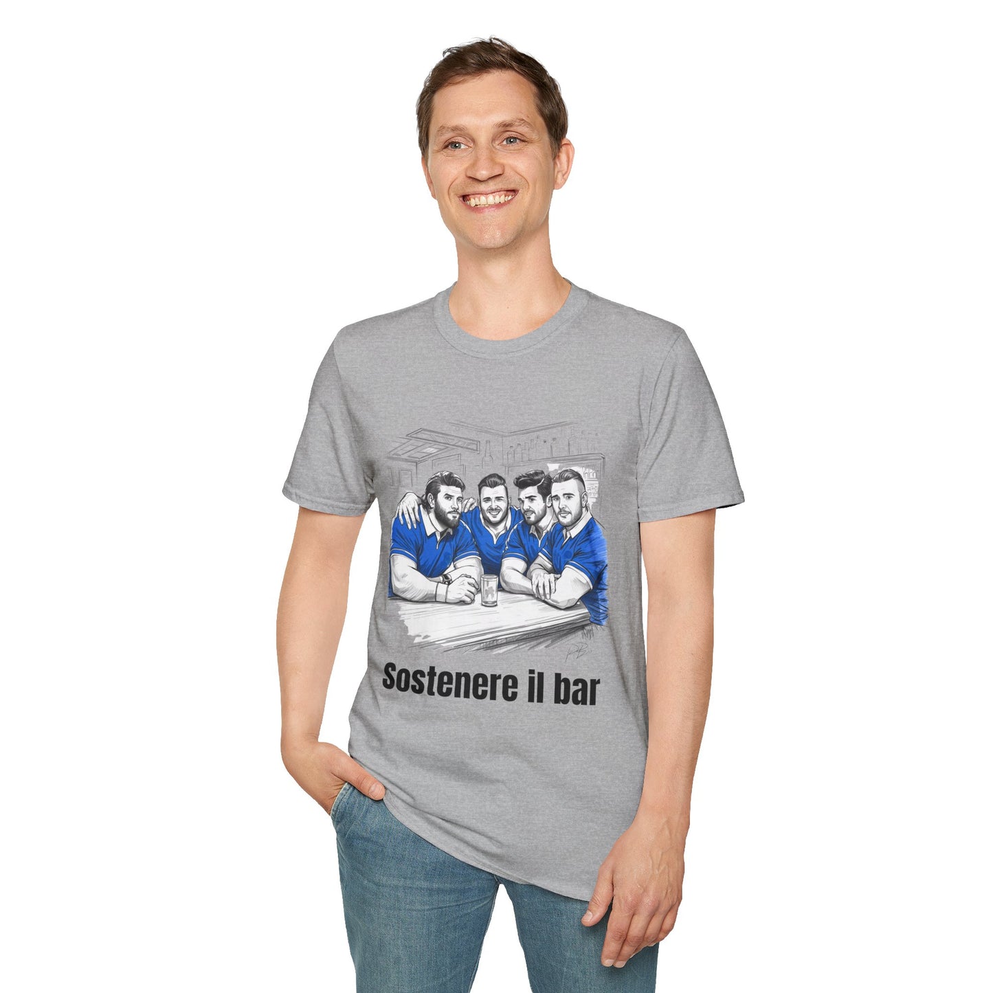 Propping Up The Bar – Funny Italian Rugby T-Shirt for Fans & Gifts